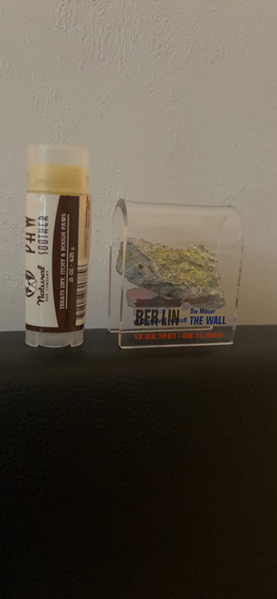 Original Piece of the Berlin Wall - Authentic Souvenir from the Real Wall in Germany Mounted in Acrylic Display (Small (2
