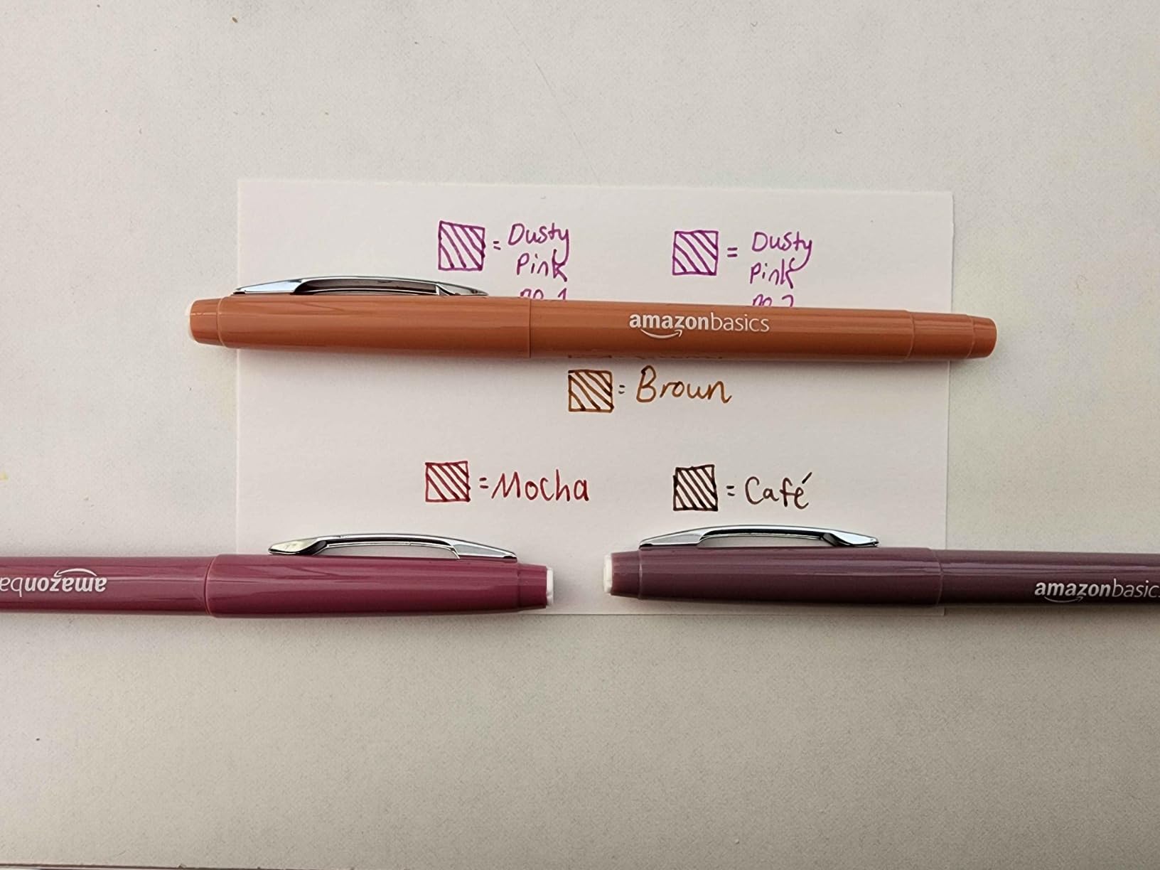 Amazon Basics Felt Tip Marker Pens, Versatile for Writing, Drawing, and Journaling, Assorted Colors, 24-Pack - Customer Photo 1