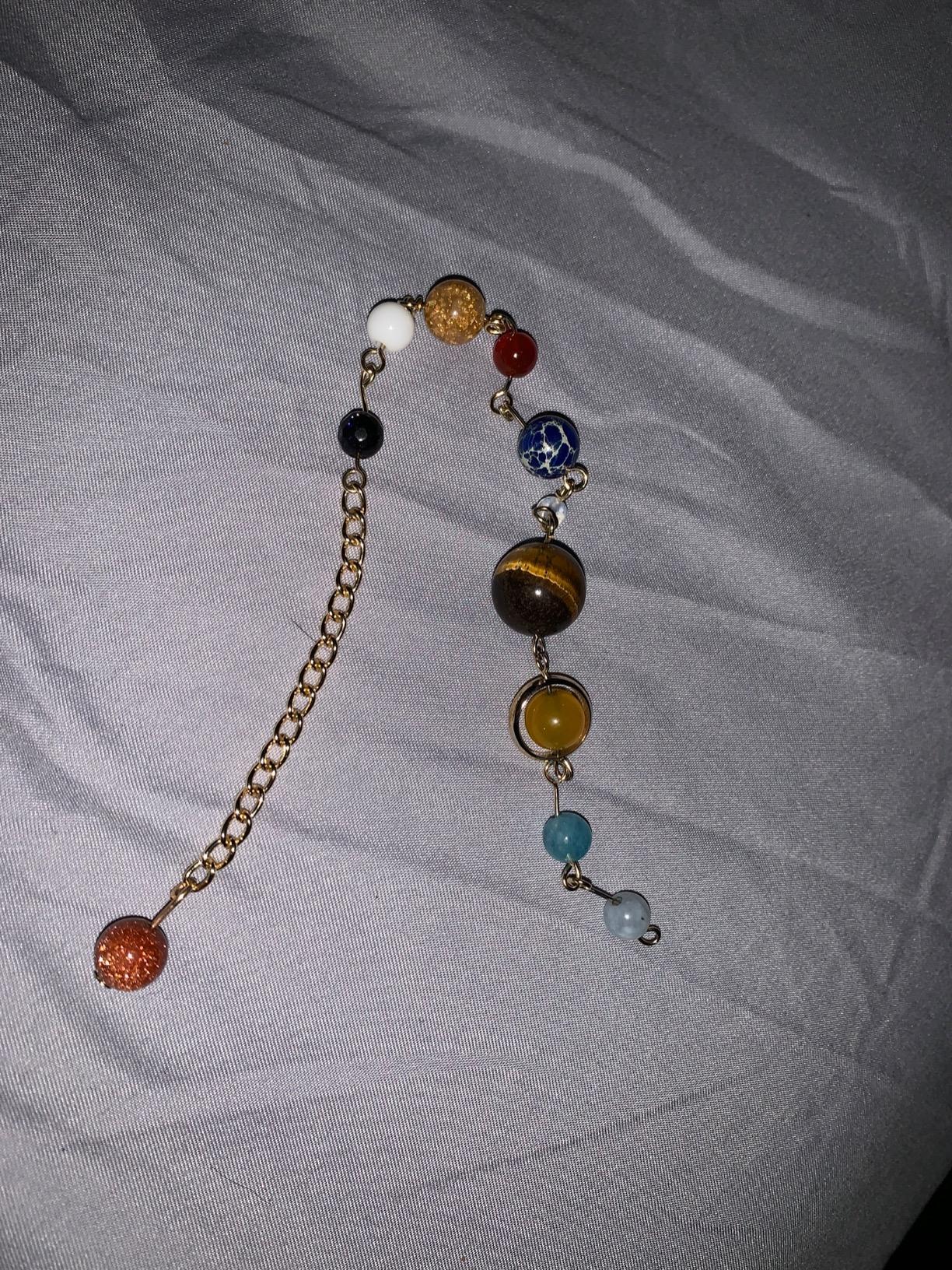 Fesciory Women Solar System Bracelet Universe Galaxy The Eight Planets Guardian Star Natural Stone Beads Bracelet Bangle Gifts - Customer Photo 3