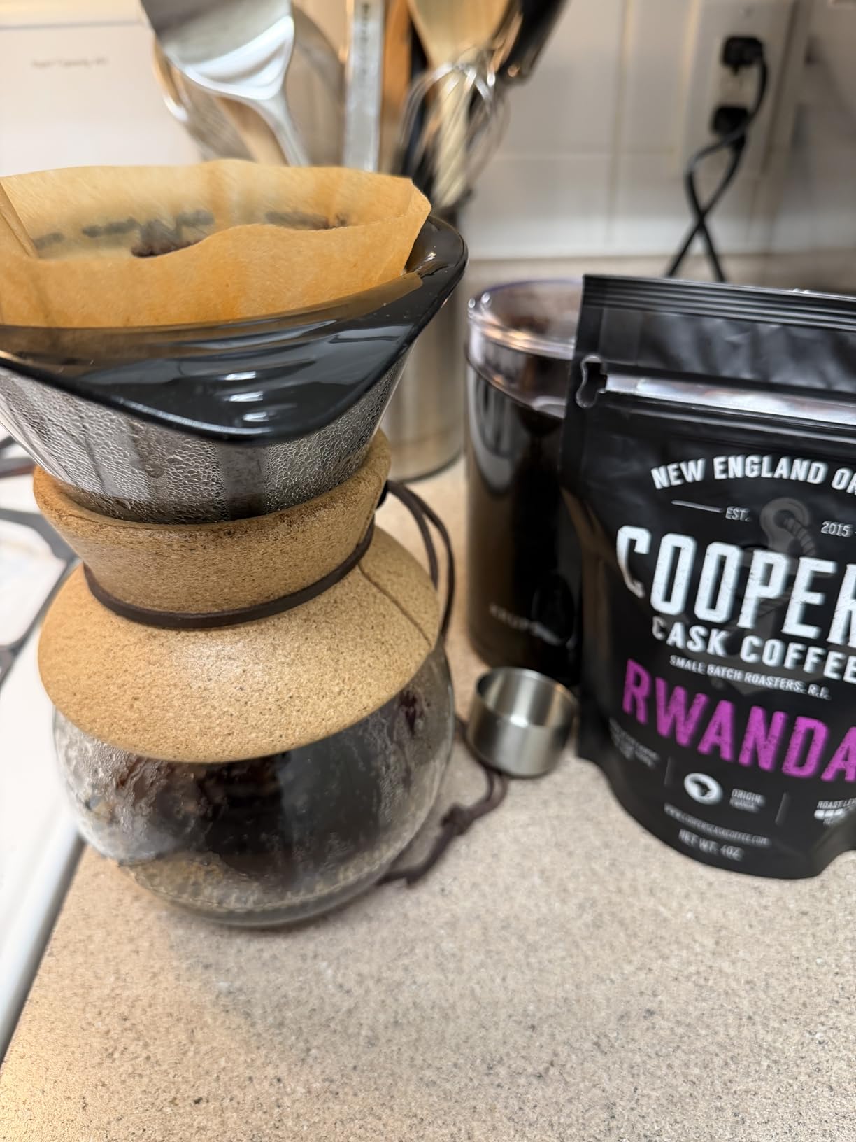 Gourmet Coffee Sampler Gift Box Set, Roasted Coffee Ground, Sumatra Dark, Kenya AA Medium-Dark, Rwanda Medium, Natural Ethiopian Light, Ground, 4 Bags, 16 oz Total - Customer Photo 1