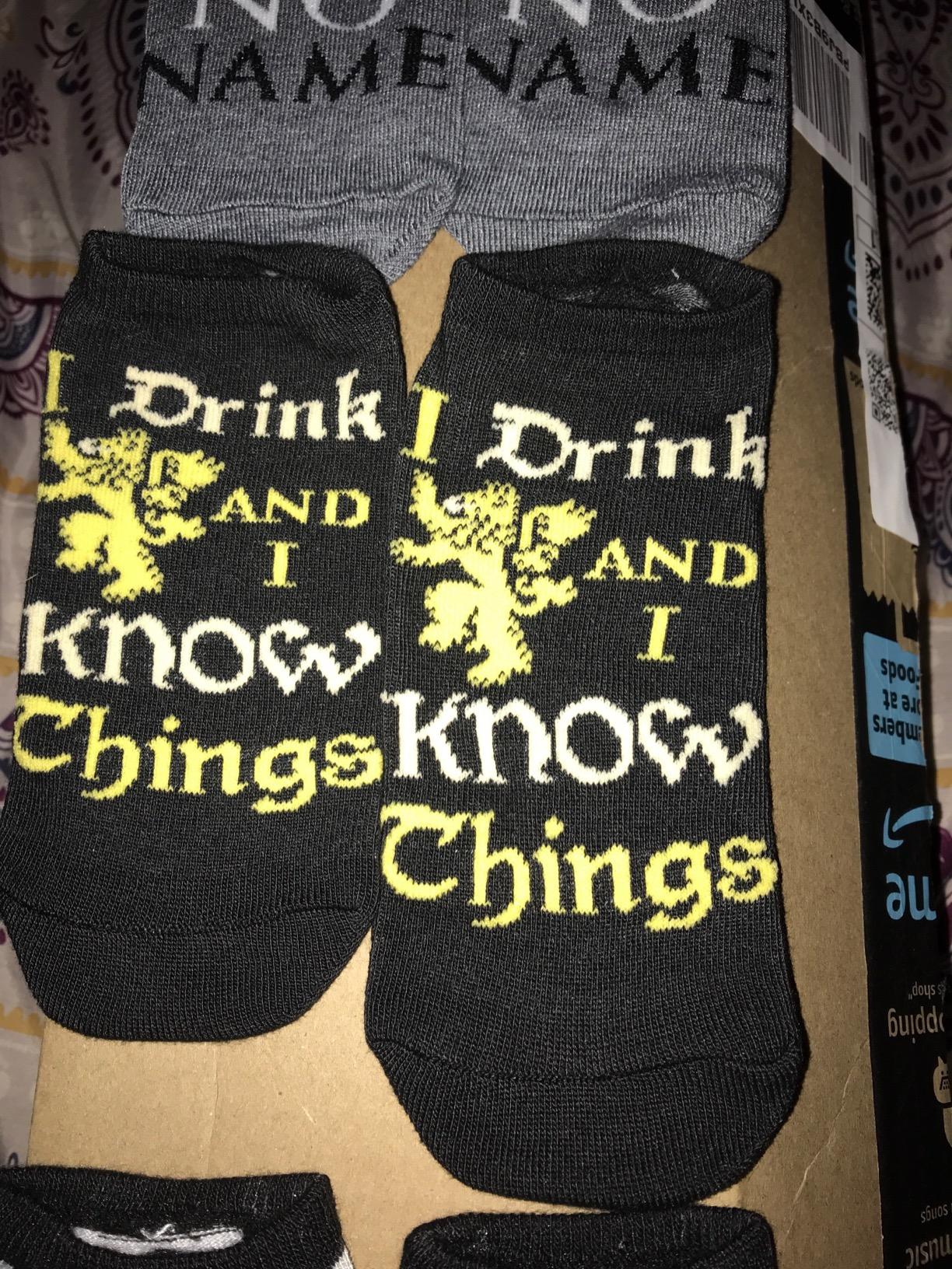 Hyp Game of Thrones Quotes Juniors/Womens 5 Pack Ankle Socks Size 4-10 - Customer Photo 1