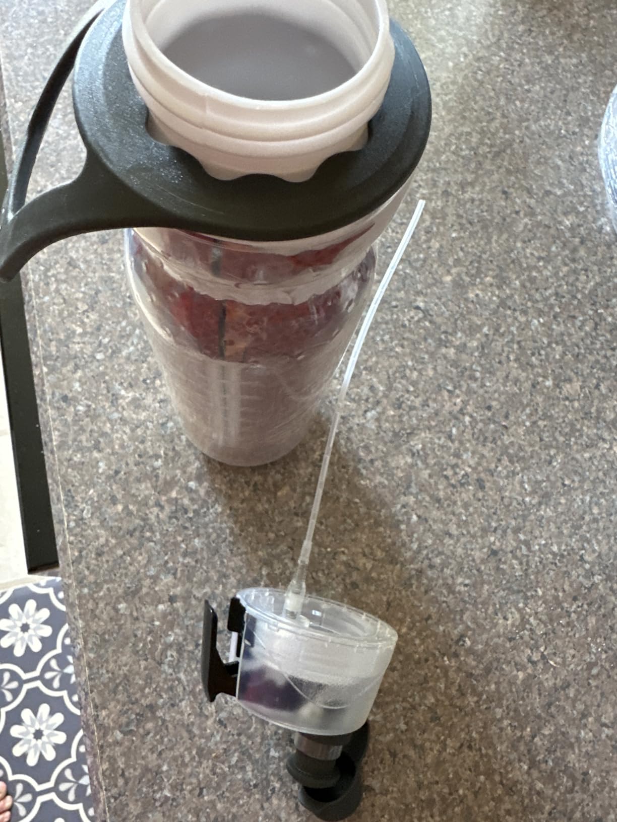 O2COOL Mist 'N Sip Misting Water Bottle 2-in-1 Mist And Sip Function With No Leak Pull Top Spout Reusable Sports Water Bottle - 20 oz (Basketball) - Customer Photo 2