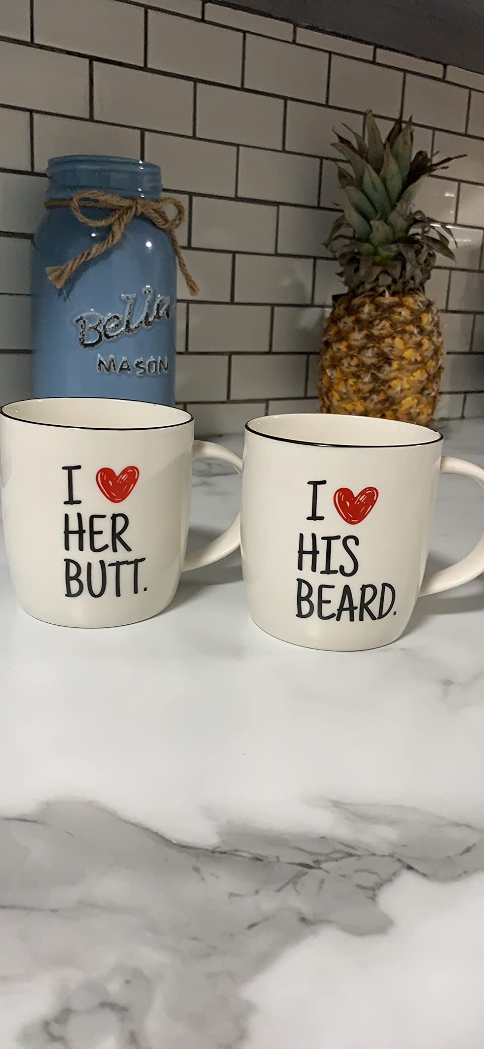 Triple Gifffted Funny Couples Gifts For Christmas, Wedding Anniversary, Engagement, Valentines Day Girlfriend Boyfriend Couple Gift, His & Hers, Bride & Groom, Him & Her, Ceramic, 380ML Customer Review Triple Gifffted Funny Couples Gifts For Christmas, Wedding Anniversary, Engagement, Valentines Day Girlfriend Boyfriend Couple Gift, His & Hers, Bride & Groom, Him & Her, Ceramic, 380ML - Customer Photo 2