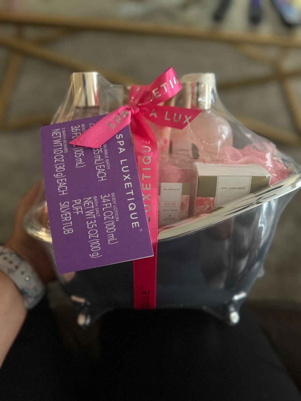 spa luxetique Gift Set for Women, Bath Sets for Women Gift, 8 Pcs Rose Spa Basket Includes Bubble Bath, Shower Gel, Body Lotion, Mom Birthday Gifts, Christmas Gifts for Her customer photo 2