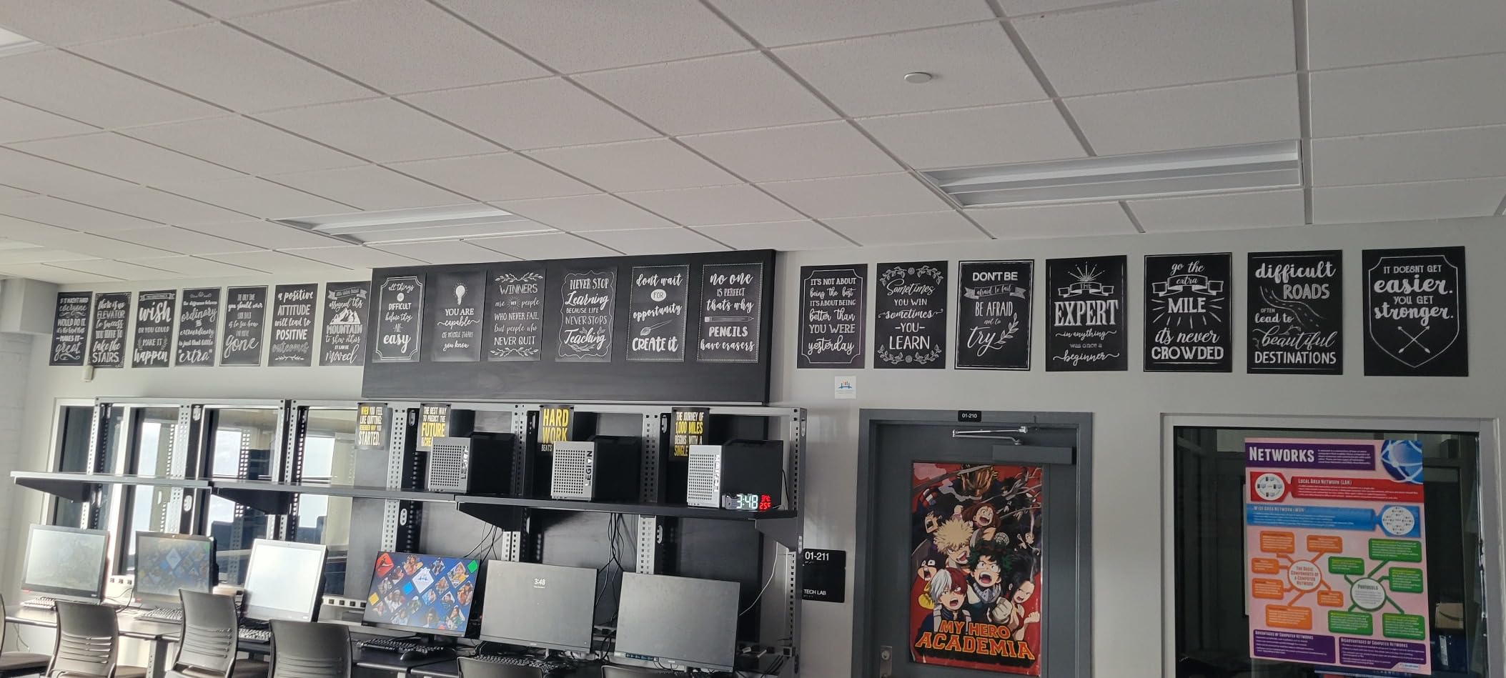 BEST PAPER GREETINGS 20-Piece Motivational Posters Set - Chalkboard Inspirational Wall Decor - Growth Mindset Classroom Posters - Bulletin Board Decoration - 13