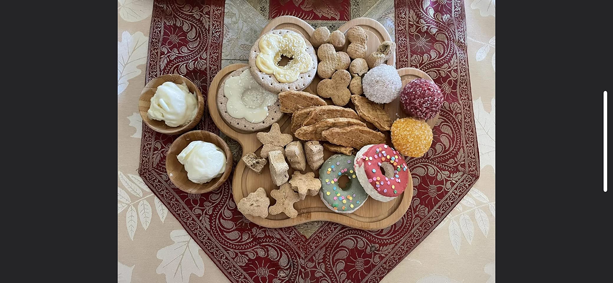 Totally Bamboo Paw Shaped Cutting Board – Bamboo Wood Charcuterie and Cheese Board with Juice Grooves, Fun Serving Board and Gift for Dog and Cat Lovers, 11 x 10 Inches - Customer Photo 1