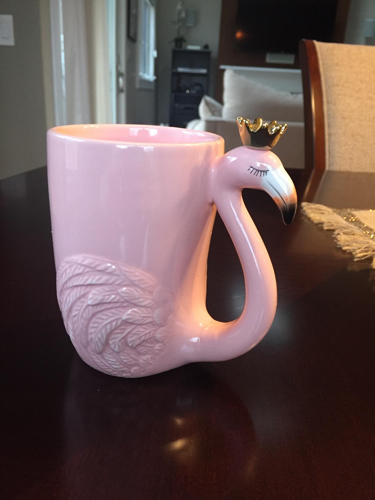 16 oz Cute Pink Coffee Mug Ceramic Flamingo Gift Unique Cups Mom Day Gift for Women Her Grandma Pretty Mug Funny Coffee Cup Funky Xmas Presents for Girlfriend Decorative Animal Decor Christmas Mugs Customer Review 16 oz Cute Pink Coffee Mug Ceramic Flamingo Gift Unique Cups Mom Day Gift for Women Her Grandma Pretty Mug Funny Coffee Cup Funky Xmas Presents for Girlfriend Decorative Animal Decor Christmas Mugs - Customer Photo 3