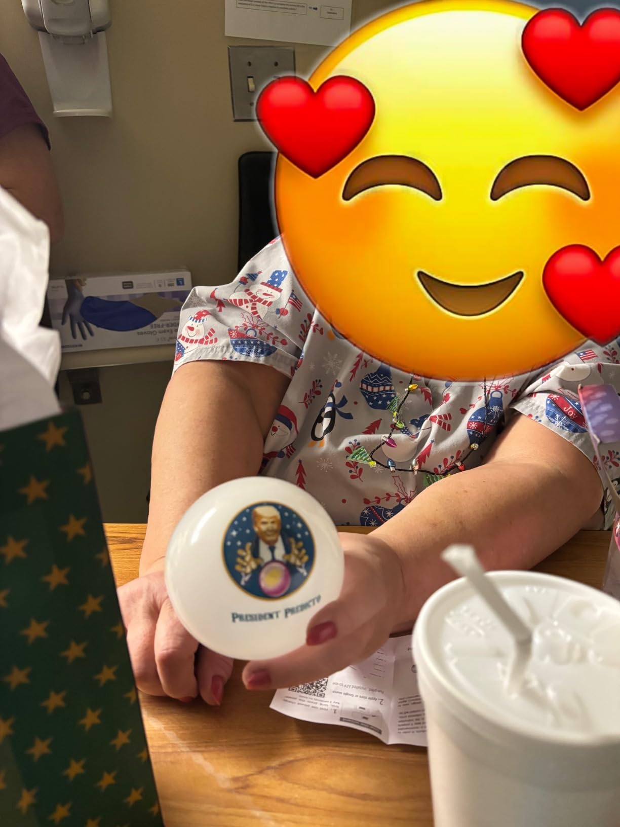 Talking President Predicto Fortune Telling Ball - Lights Up & Trump Talks - Ask Questions & Hear Donald Answer - Funny White Elephant Gifts for Men - Trump Christmas Merchandise, Gag Gift - Customer Photo 1