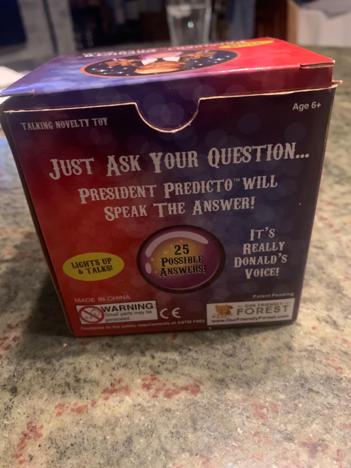 Talking President Predicto Fortune Telling Ball - Lights Up & Trump Talks - Ask Questions & Hear Donald Answer - Funny White Elephant Gifts for Men - Trump Christmas Merchandise, Gag Gift - Customer Photo 3