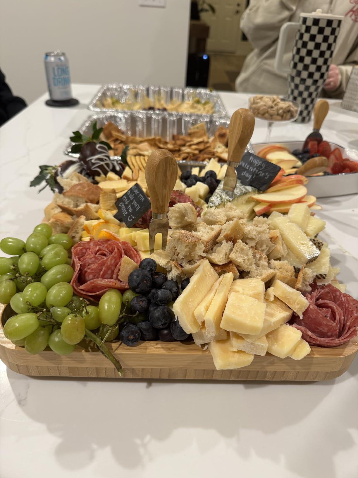Smirly Charcuterie Board Set - Large Bamboo Cheese Board for Serving - House Warming Gifts New Home, Wedding & Bridal Shower Gift, Birthday Gift for Women - Customer Photo 1