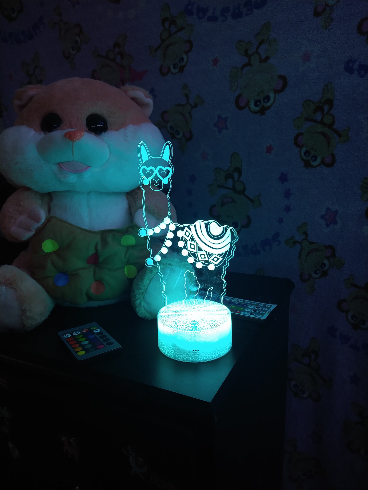 Alpaca Llama 3D Optical Illusion Lamp,16 Colors Change with Remote & Touch Control, Llama Night Light for Kids Bedroom Home Office Decor, Lama Gifts for Girls Boys Birthday Alpaca Lovers Customer Review Alpaca Llama 3D Optical Illusion Lamp,16 Colors Change with Remote & Touch Control, Llama Night Light for Kids Bedroom Home Office Decor, Lama Gifts for Girls Boys Birthday Alpaca Lovers - Customer Photo 1