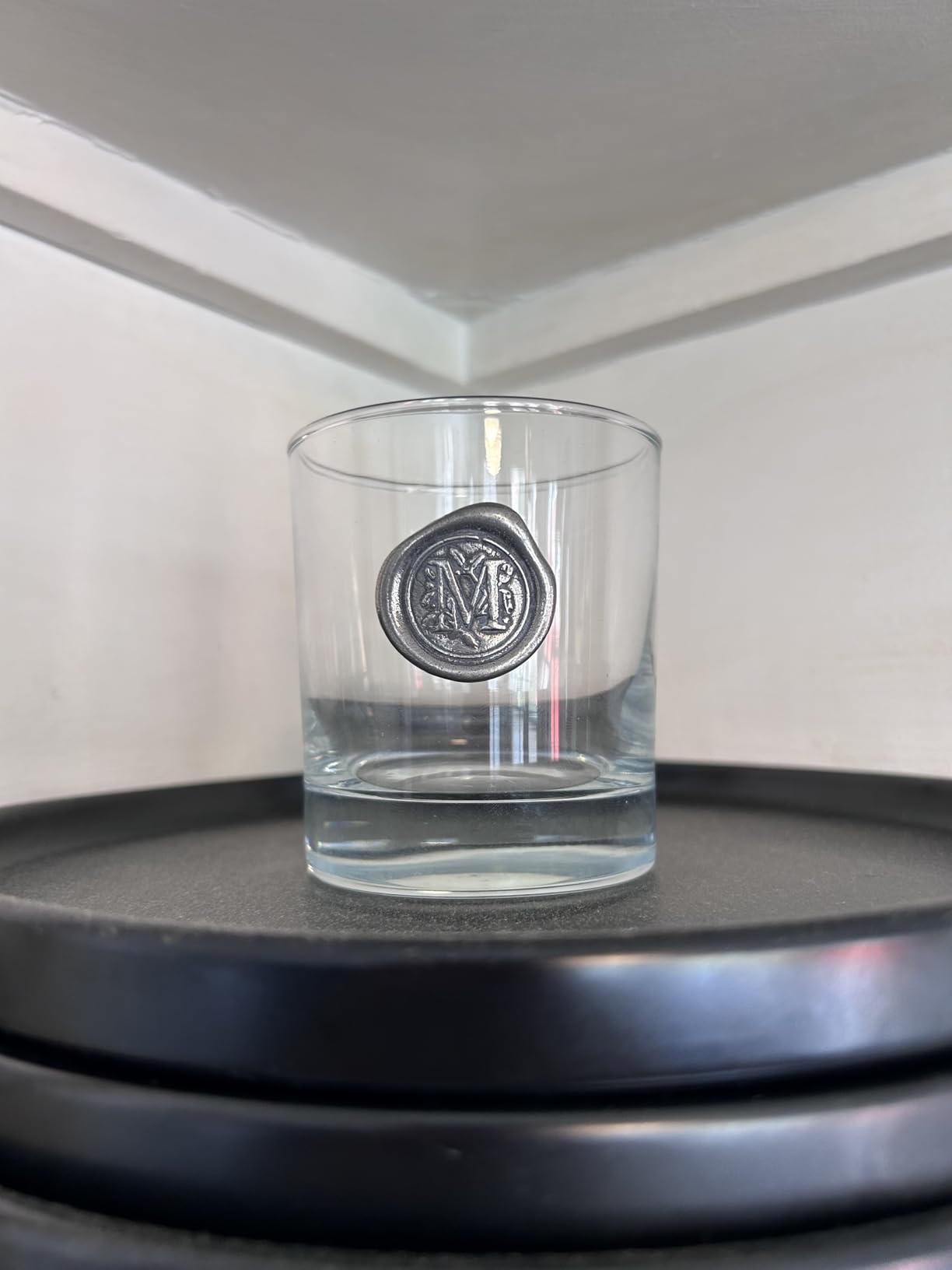 English Pewter Company 11oz Old Fashioned Whiskey Rocks Glass With Monogram Initial - Unique Gifts For Men - Personalized Gifts - Customer Photo 1