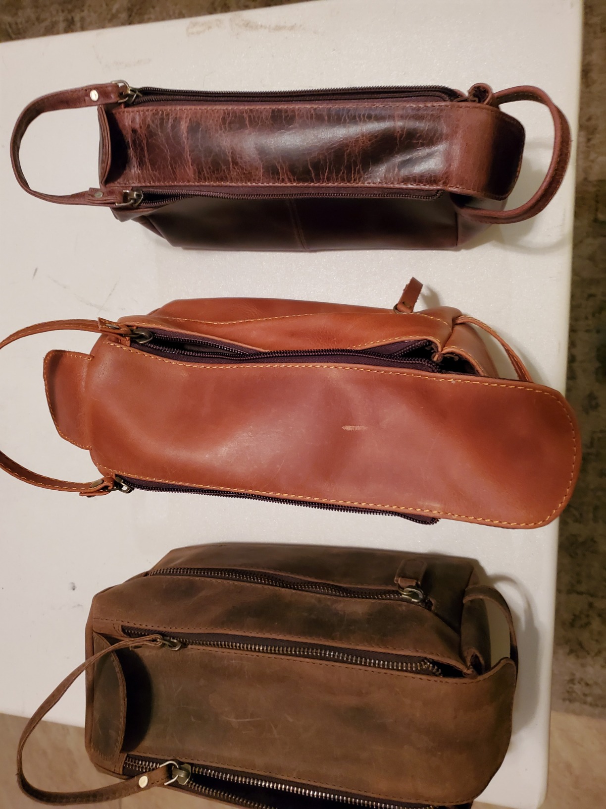 cuero Genuine Buffalo Leather Unisex Toiletry Bag Travel Leather Dopp Kit Made With High Class Buffalo Leather - Customer Photo 2