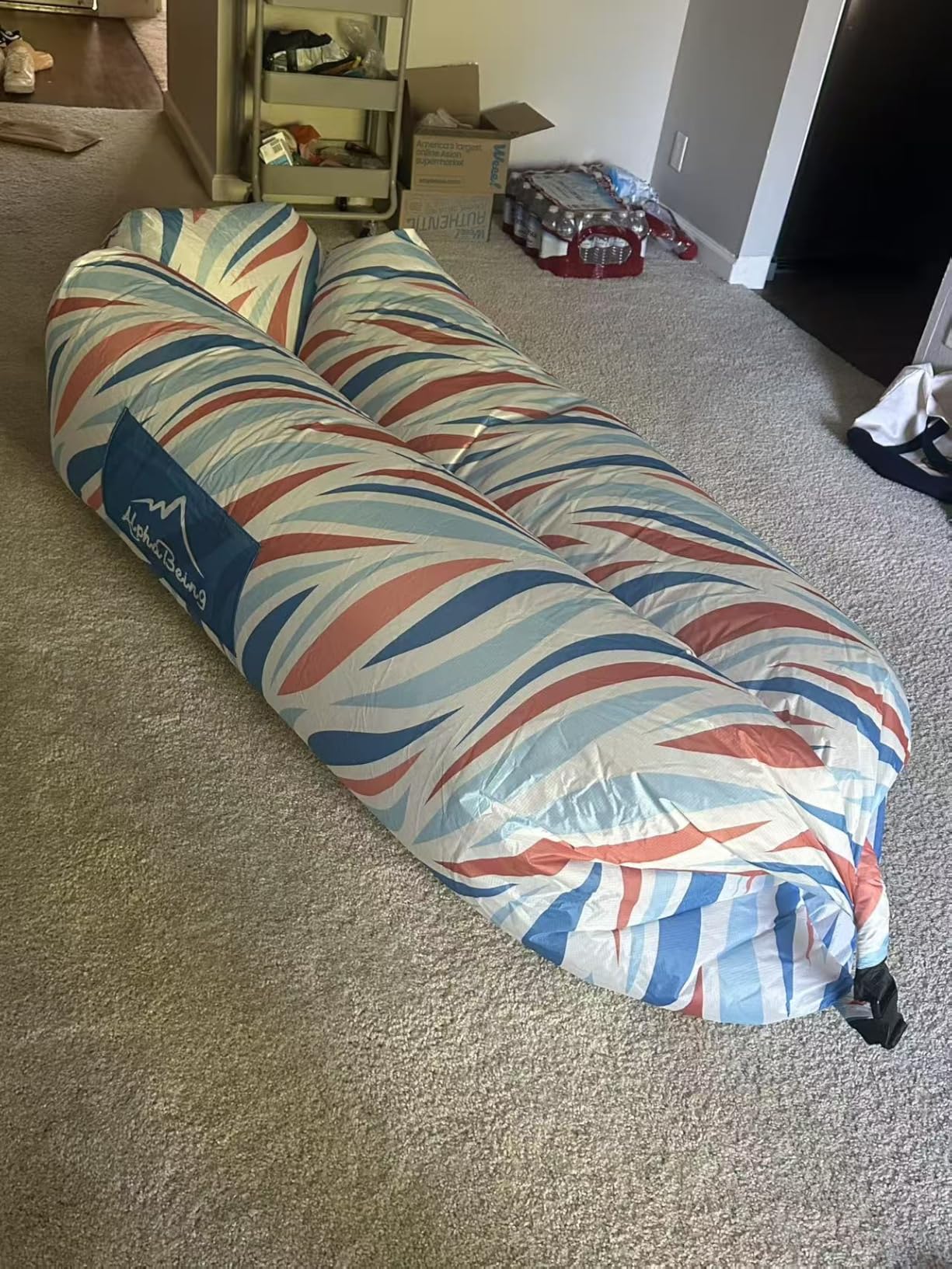 AlphaBeing Inflatable Lounger Beach Chair Accessories, Air Sofa Hammock Inflatable Couch for Camping Backyard Lakeside with Compression Sacks, Ideal Outdoor Gifts for Adults - Customer Photo 1