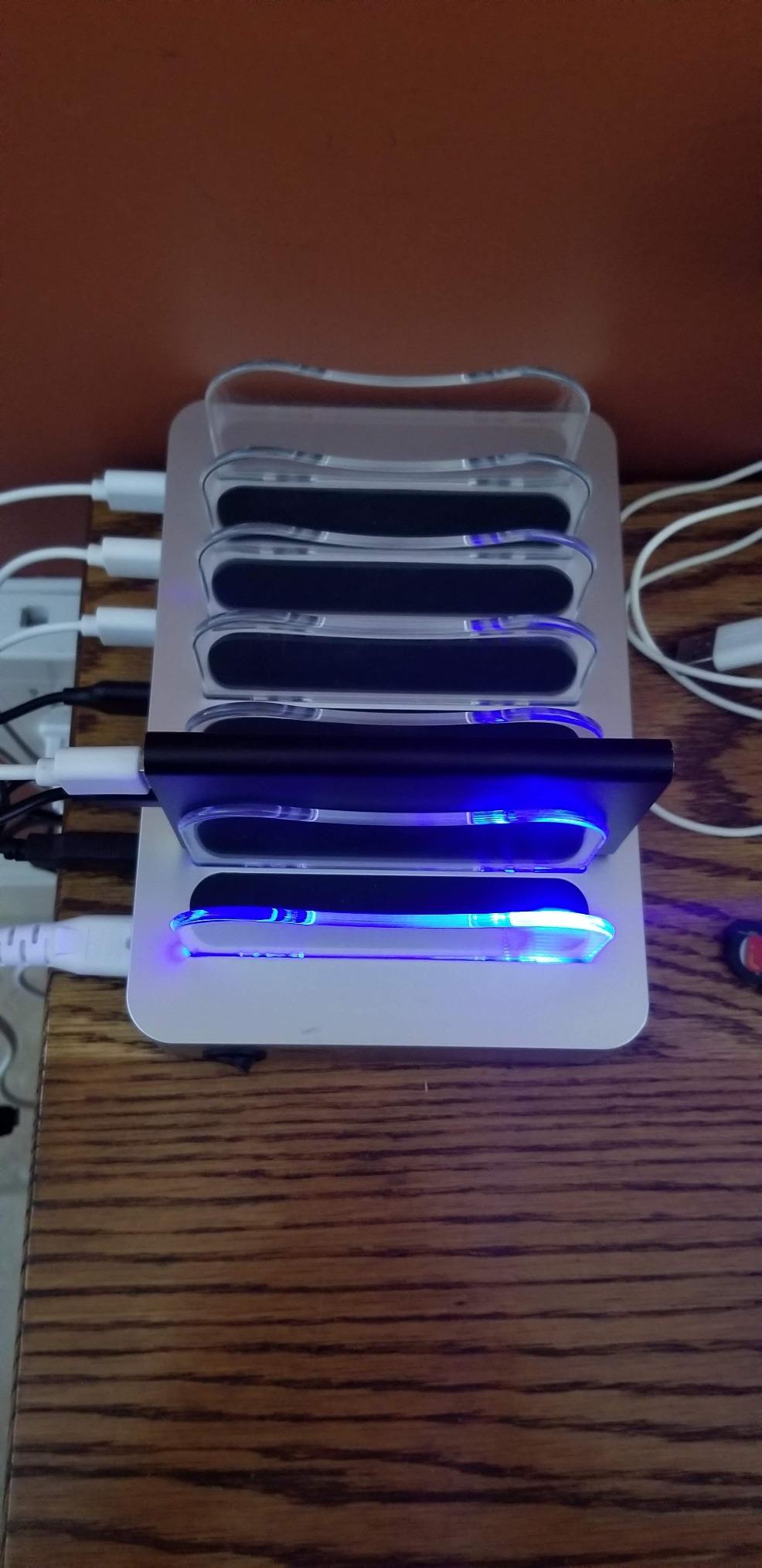 Charging Station for Multiple Devices – 6-Port USB Charging Dock for Apple & Android – Fast Multi-Charger Organizer for Phones, Tablets & More – Universal Desktop Charging Hub with Smart IC Tech - Customer Photo 2