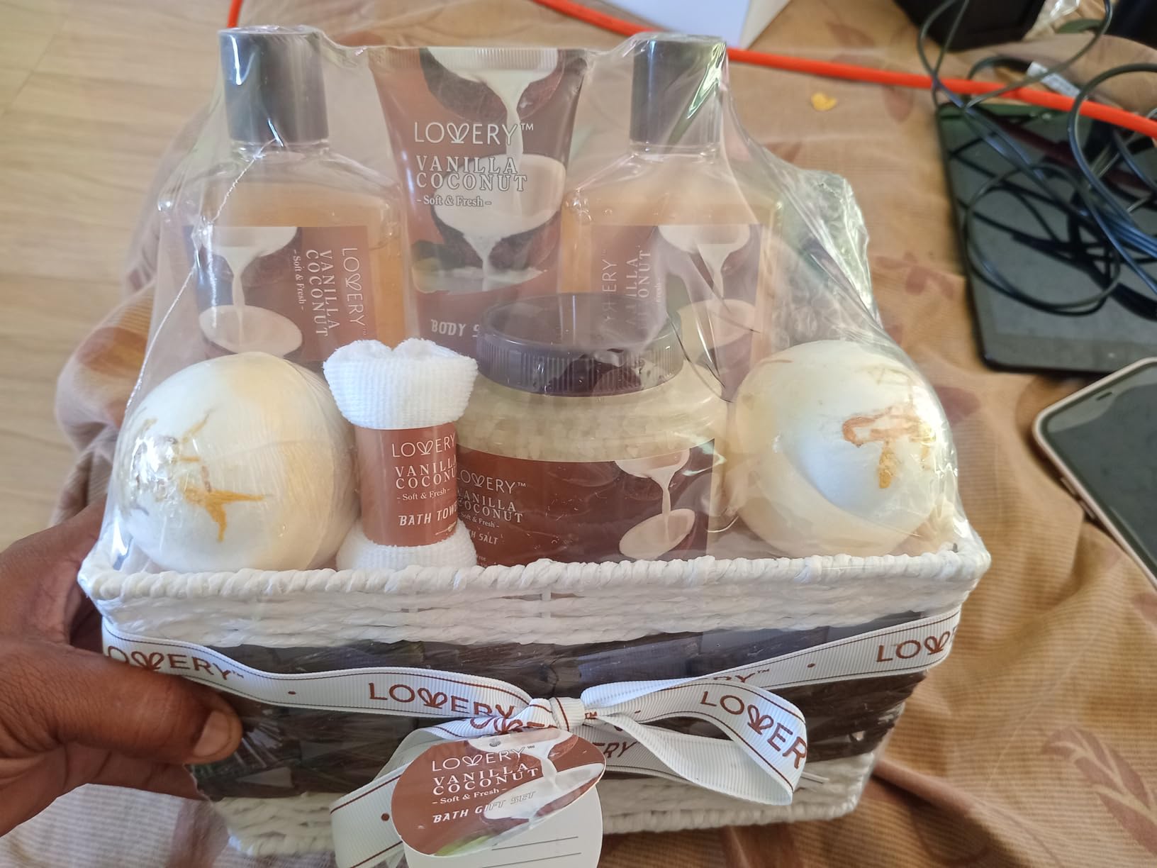 Gifts For Women Gift Basket for Women– 9 Piece Christmas Gifts Set of Vanilla Coconut Home Spa Set, Luxurious Holiday Bath and Body Sets Includes Fragrant Lotions, Extra Large Bath Bombs, Coconut Oil Customer Review Gifts For Women Gift Basket for Women– 9 Piece Christmas Gifts Set of Vanilla Coconut Home Spa Set, Luxurious Holiday Bath and Body Sets Includes Fragrant Lotions, Extra Large Bath Bombs, Coconut Oil - Customer Photo 2