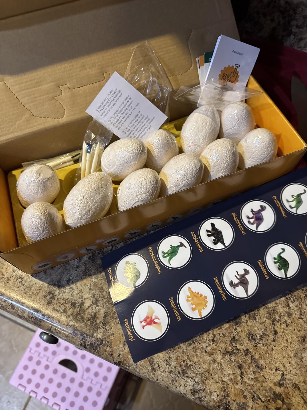 Dan&Darci Dig a Dozen Dino Egg Kit for Kids - Dinosaur Toys Gift 3-12 Year Old - 12 Eggs & Surprise Dinosaurs - Basket Stuffers - Science STEM Activities - Boy Toy Party Gifts for Boys & Girls - Customer Photo 1