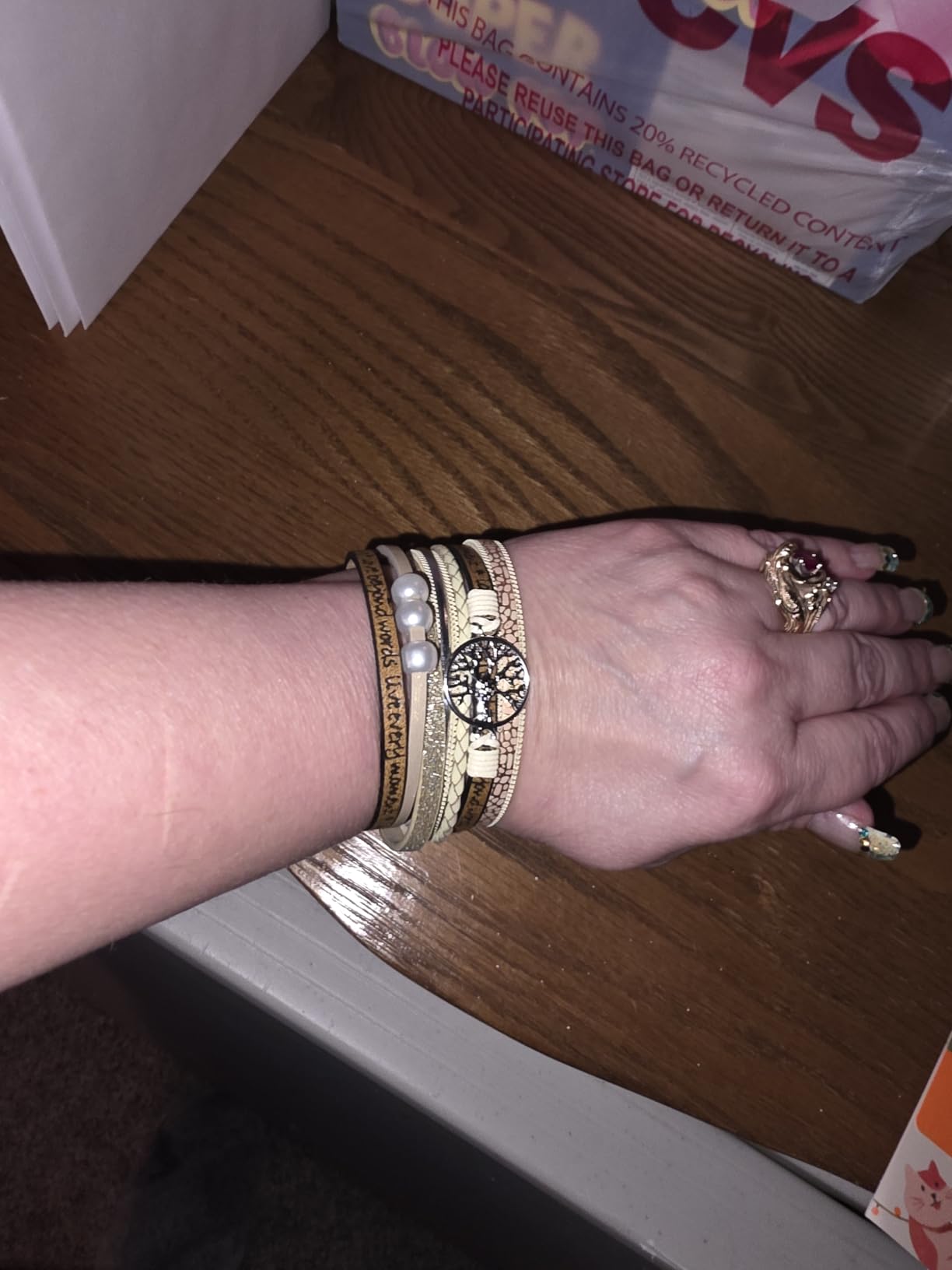 Desimtion Inspirational Tree of Life Leather Wrap Bracelets for Women, Birthday Christmas Gifts Jewelry for Women Teen Girls - Customer Photo 1