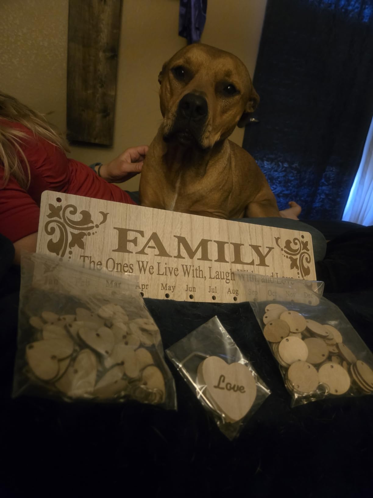 Gifts for Mom Grandma from Daughter, Unique Wooden Family Birthday Reminder Tracker Calendar Board Wall Hanging with 100 Tags, Best Gift Ideas for Christmas Birthday Mother's Day - Customer Photo 1