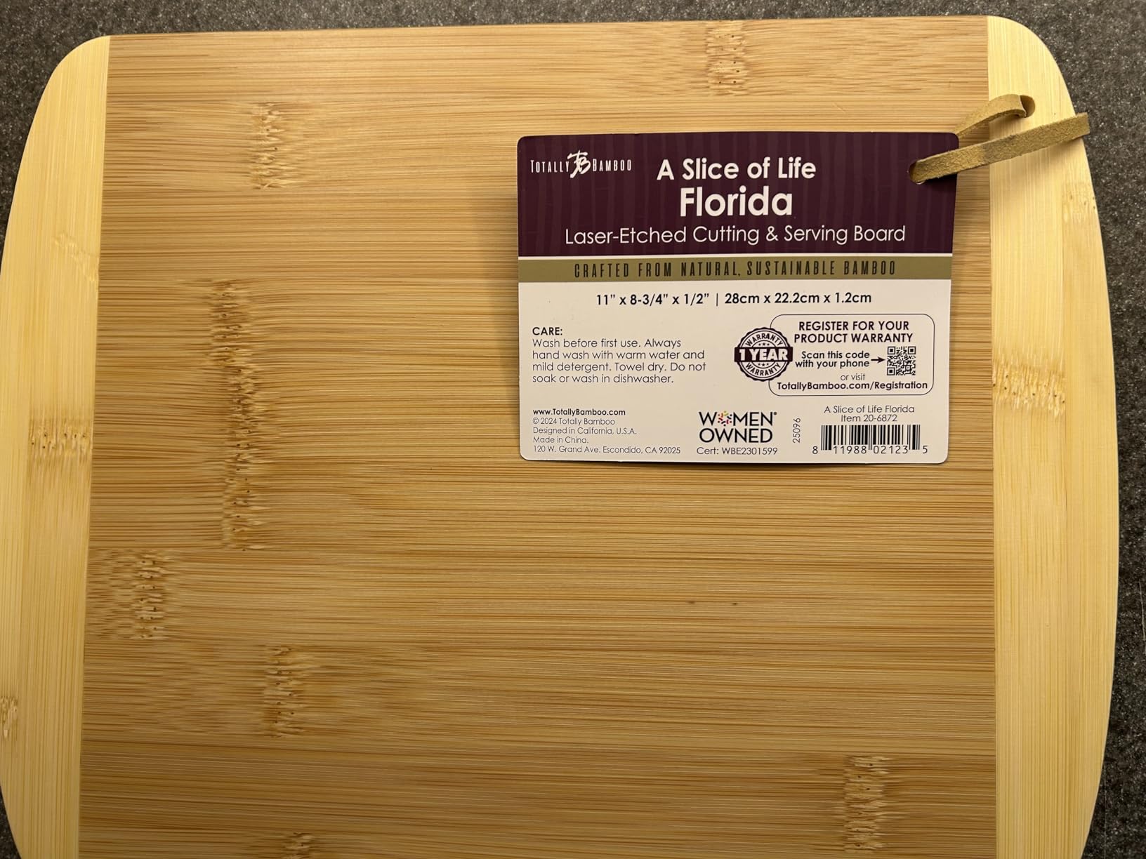 Totally Bamboo A Slice of Life Texas State Serving and Cutting Board, 11