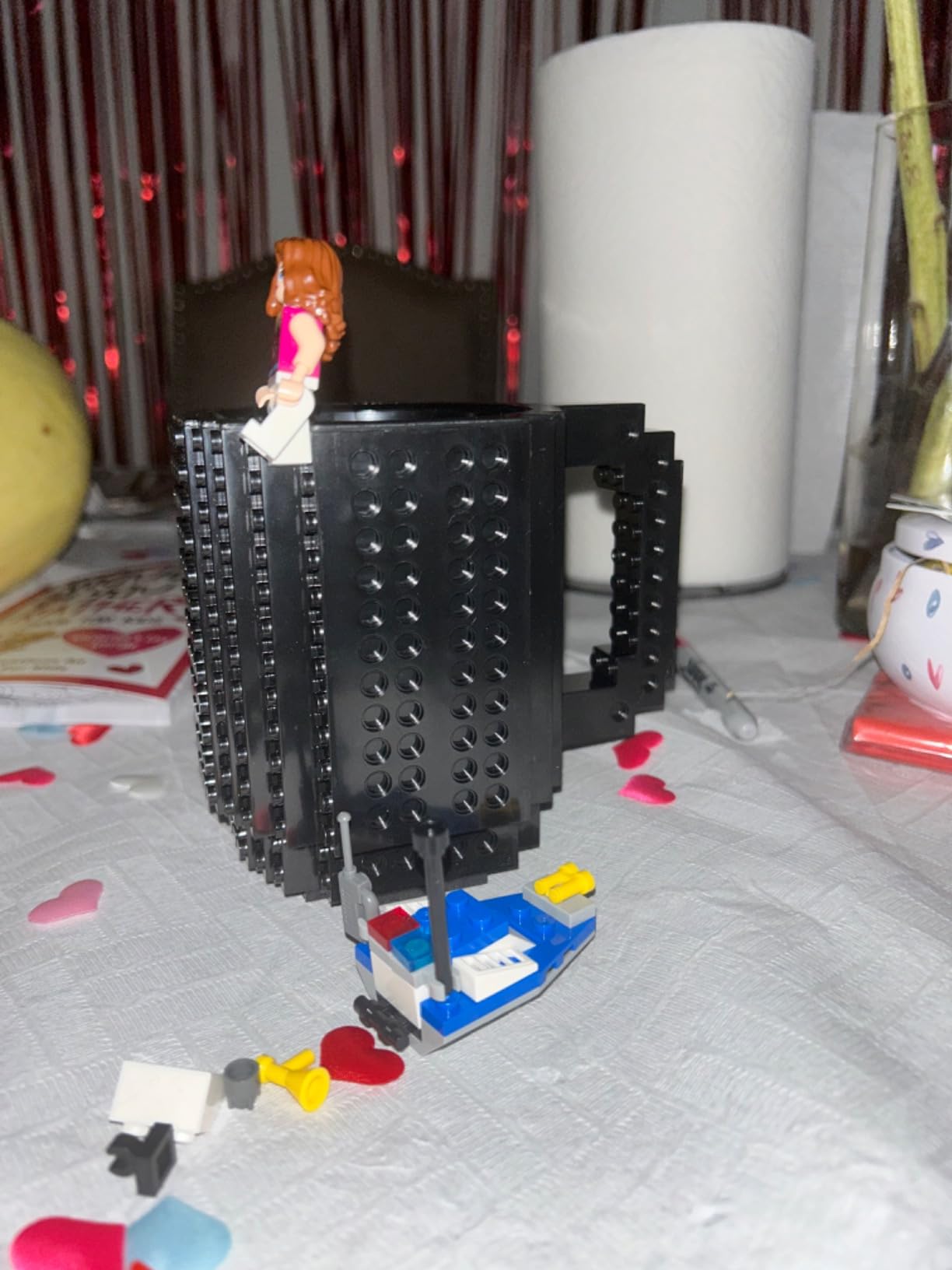 Lumsburry Build-on Brick Coffee Mug, Funny DIY Novelty Cup with Building Blocks Creative for Kids Men Women Xmas Birthday (Cool Black) Customer Review Lumsburry Build-on Brick Coffee Mug, Funny DIY Novelty Cup with Building Blocks Creative for Kids Men Women Xmas Birthday (Cool Black) - Customer Photo 1