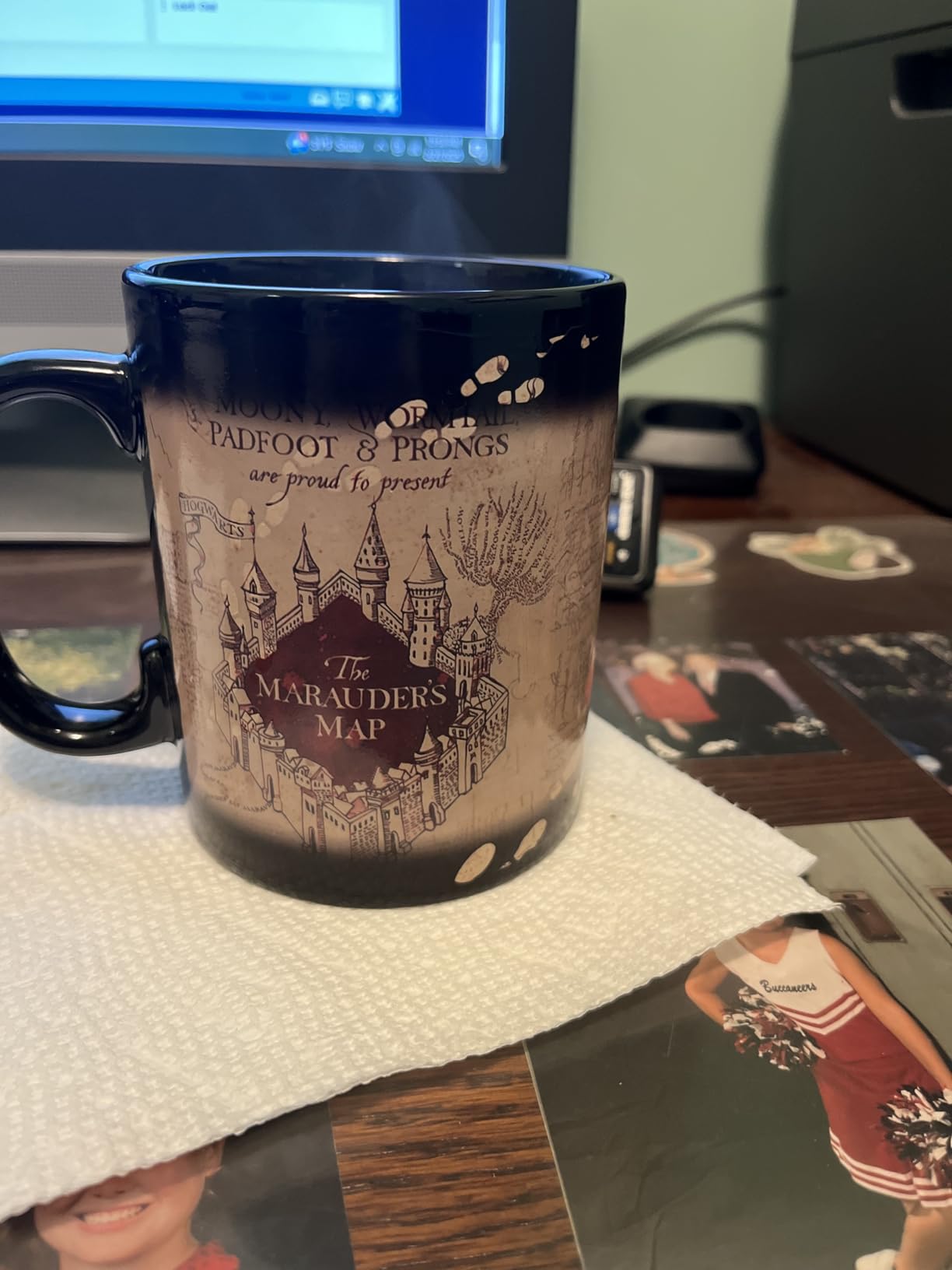 Morphing Mugs Harry Potter - Marauder's Map - I Solemnly Swear – 16 oz Large Ceramic Heat Sensitive Clue Mug – Full image revealed when HOT liquid is added - Customer Photo 1