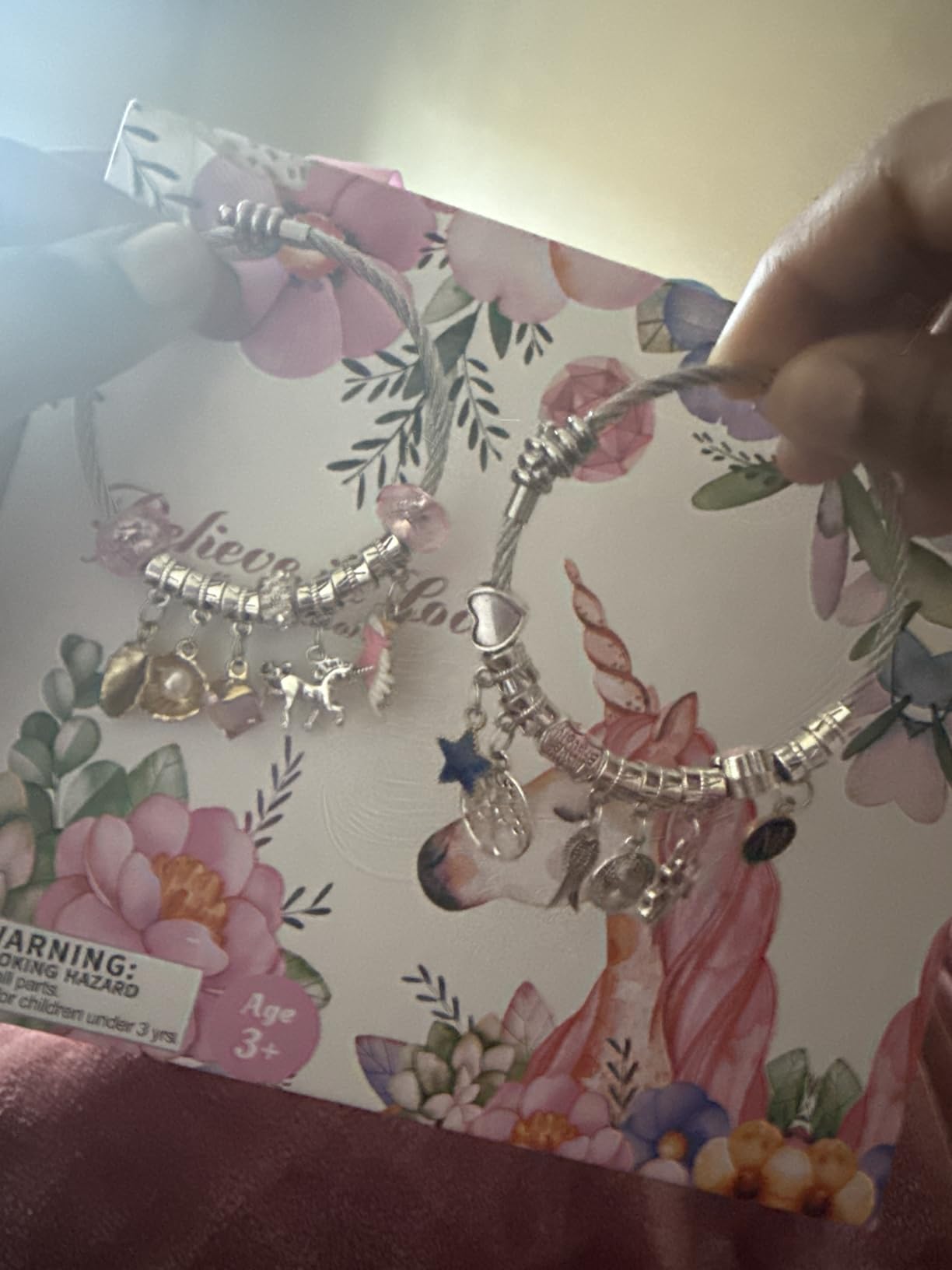 COO&KOO Girls Charm Bracelet Making Kit: Unicorn Jewelry Making Kit Gifts Crafts for Girl 8-12 A Perfect Girls Toy for Ages 6 7 8 9 10 Girl That Imagination Self-Expression and Inspires Creativity - Customer Photo 1