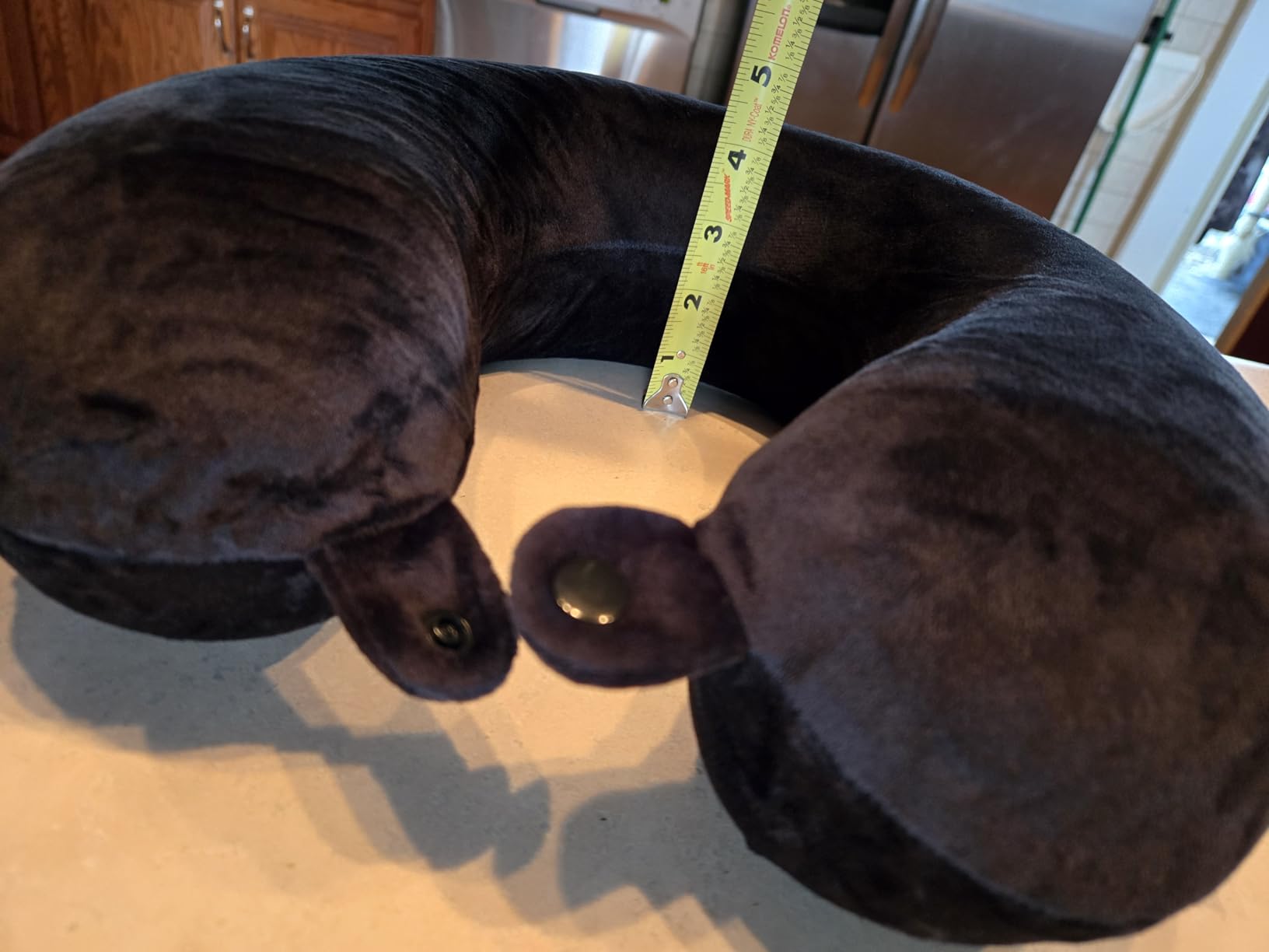 Fabuday Travel Pillow Memory Foam - Head Neck Support Airplane Pillow for Traveling, Car, Home, Office, Travel Neck Flight Pillow with Attachable Snap Strap Soft Washable Cover - Customer Photo 1