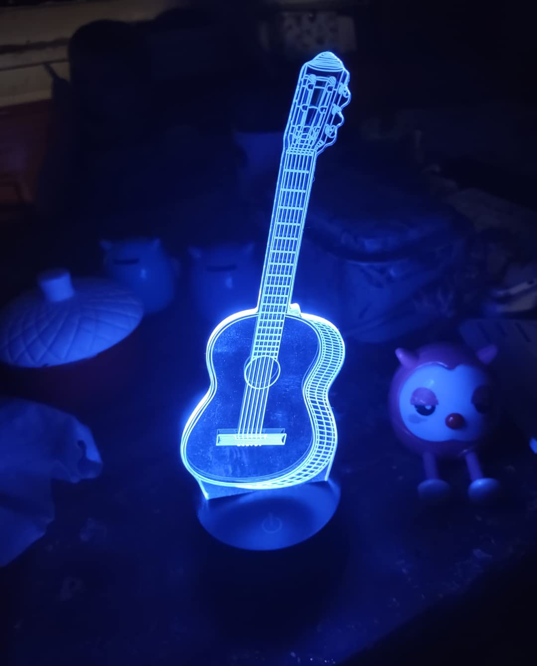 FULLOSUN 3D Night Light Guitar Gifts for Music Lover, 3D Illusion Lamp with Remote Control &16 Colors Changing Amazing Idea Choice for Musical Instrument Shop Home Party Supply Decoration Xmas - Customer Photo 1