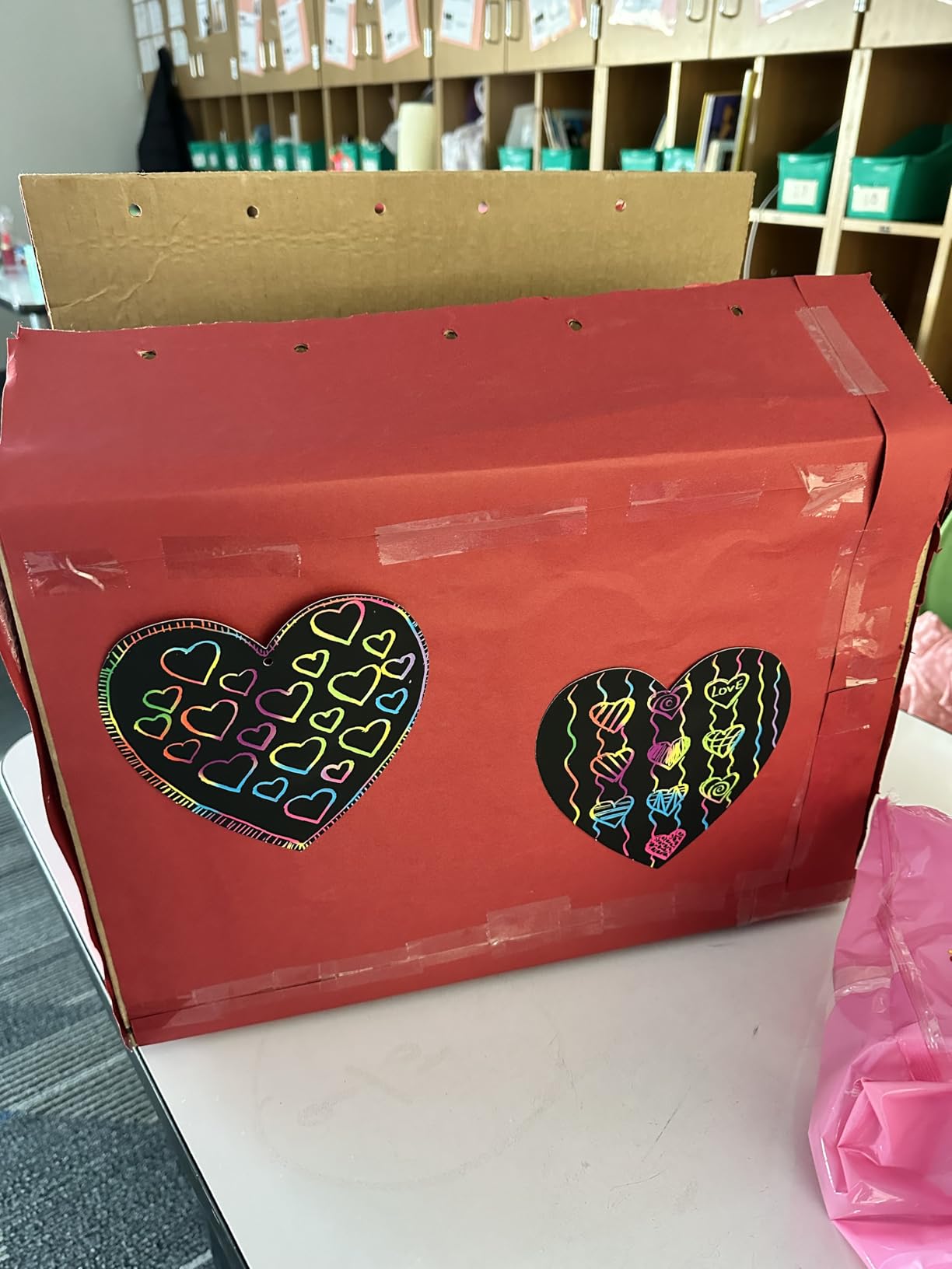 JOYIN 36 Packs Valentines Day Gifts Cards for Kids Magic Color Scratch Heart Rainbow Scratch Paper Heart Valentine Crafts and Art for Kids Classroom Exchange Create Rainbow Art Without Ink - Customer Photo 1