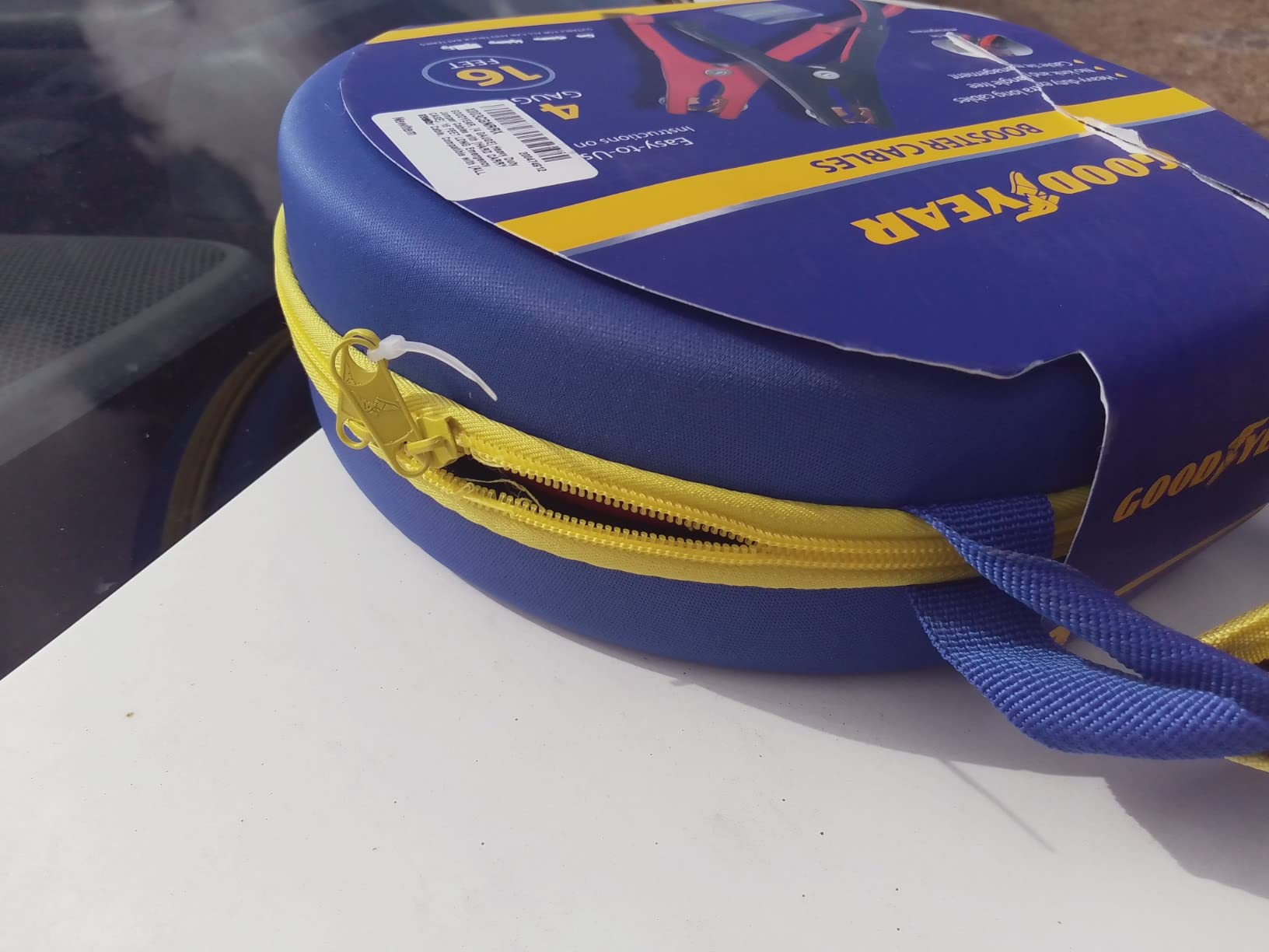 GOODYEAR Heavy Duty Jumper Cables for Car Battery – 4 Gauge 16 ft Booster Cables with Carrying Case for Cars, Trucks, SUVs, Emergency Roadside Kit - Customer Photo 2