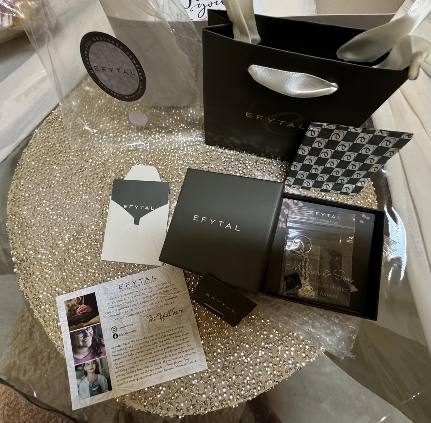 EFYTAL First Mothers Day Gift for New Mom, Sterling Silver Mother Son Necklace, Mom Necklace for Women, Mother Son Gifts - Customer Photo 1