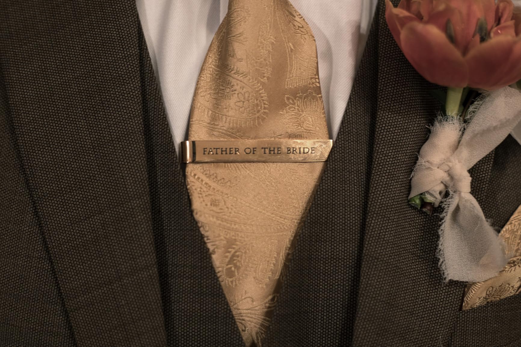 Father of the Bride and Groom Gifts - Wedding Tie Clips for Groomsmen From the Bride - Stainless Steel Tie Bars Customer Review Father of the Bride and Groom Gifts - Wedding Tie Clips for Groomsmen From the Bride - Stainless Steel Tie Bars - Customer Photo 1