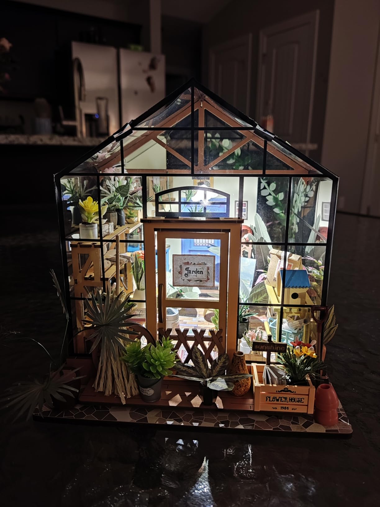 Rolife DIY Miniature Greenhouse Kit, Tiny/Mini House Making Kit with Furniture for Adults, Furniture, Halloween/Christmas Decorations, Gifts for Family and Friends (Cathy's Greenhouse) - Customer Photo 2