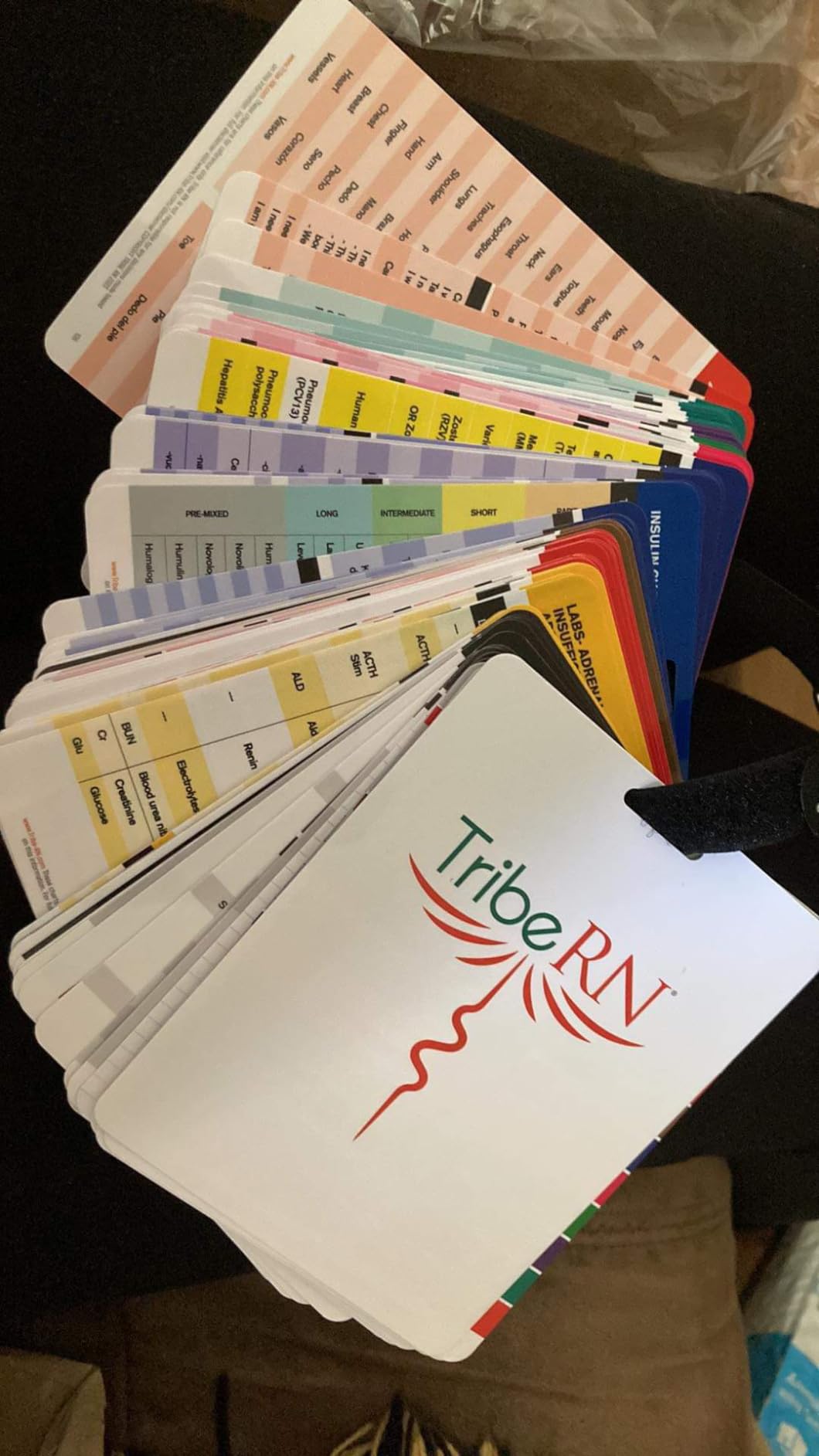 Tribe RN PocketGuru Nursing Pocket Reference Cards - Nursing School Essentials Cheat Sheet for Nurses - More Info Than Nurse Badge Cards or Flashcards - 108 Quick Access Pocket Cards - Nursing Gifts - Customer Photo 2