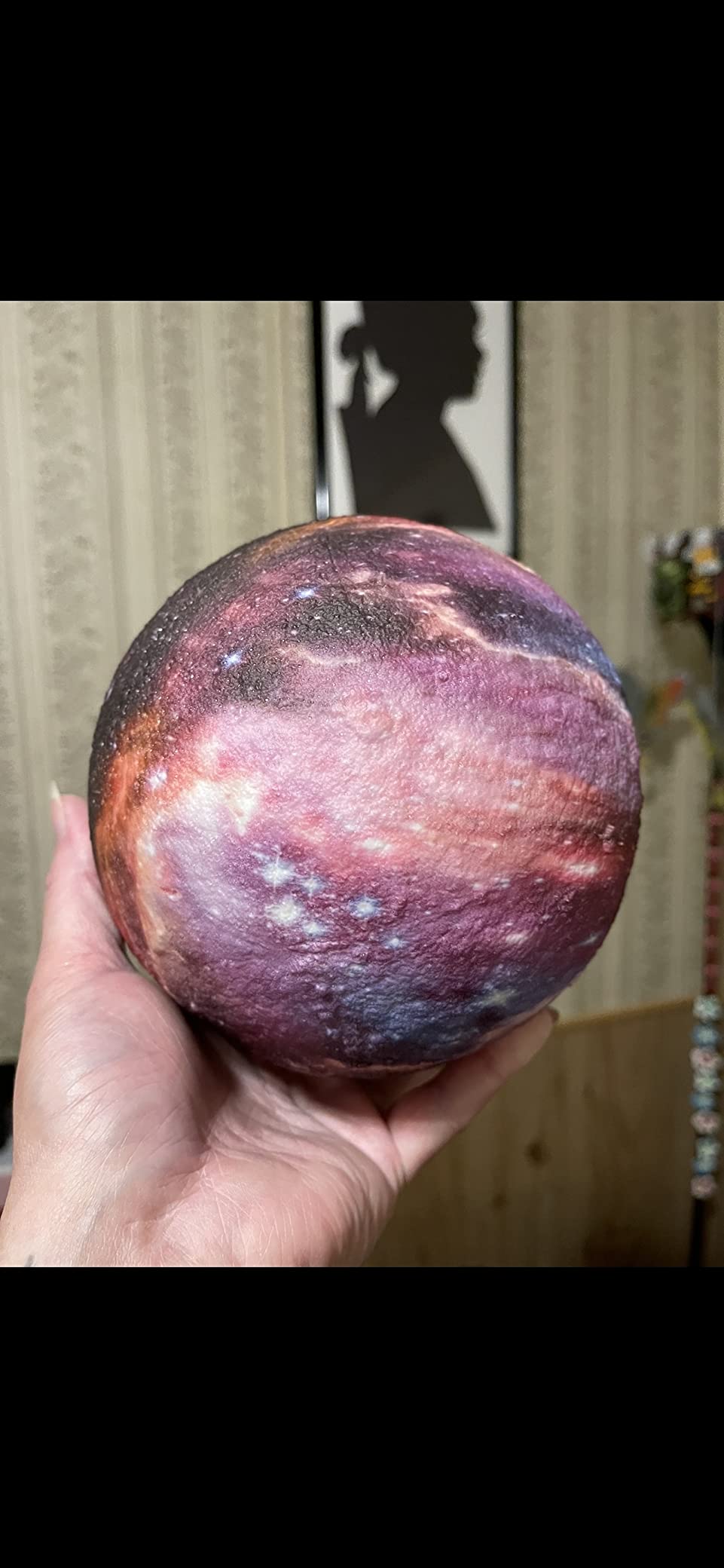 BRIGHTWORLD Moon Lamp Galaxy Lamp 5.9 inch 16 Colors LED 3D Moon Light, Remote & Touch Control Moon Night Light Christmas Gifts for Girls Boys Kids Women Birthday（Wooden Base） - Customer Photo 3