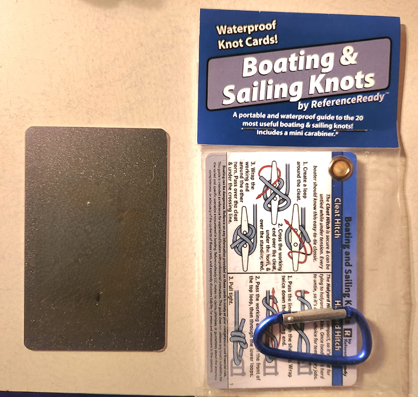 Boating and Sailing Knot Cards - Waterproof Guide to 20 Nautical Knots - Customer Photo 1