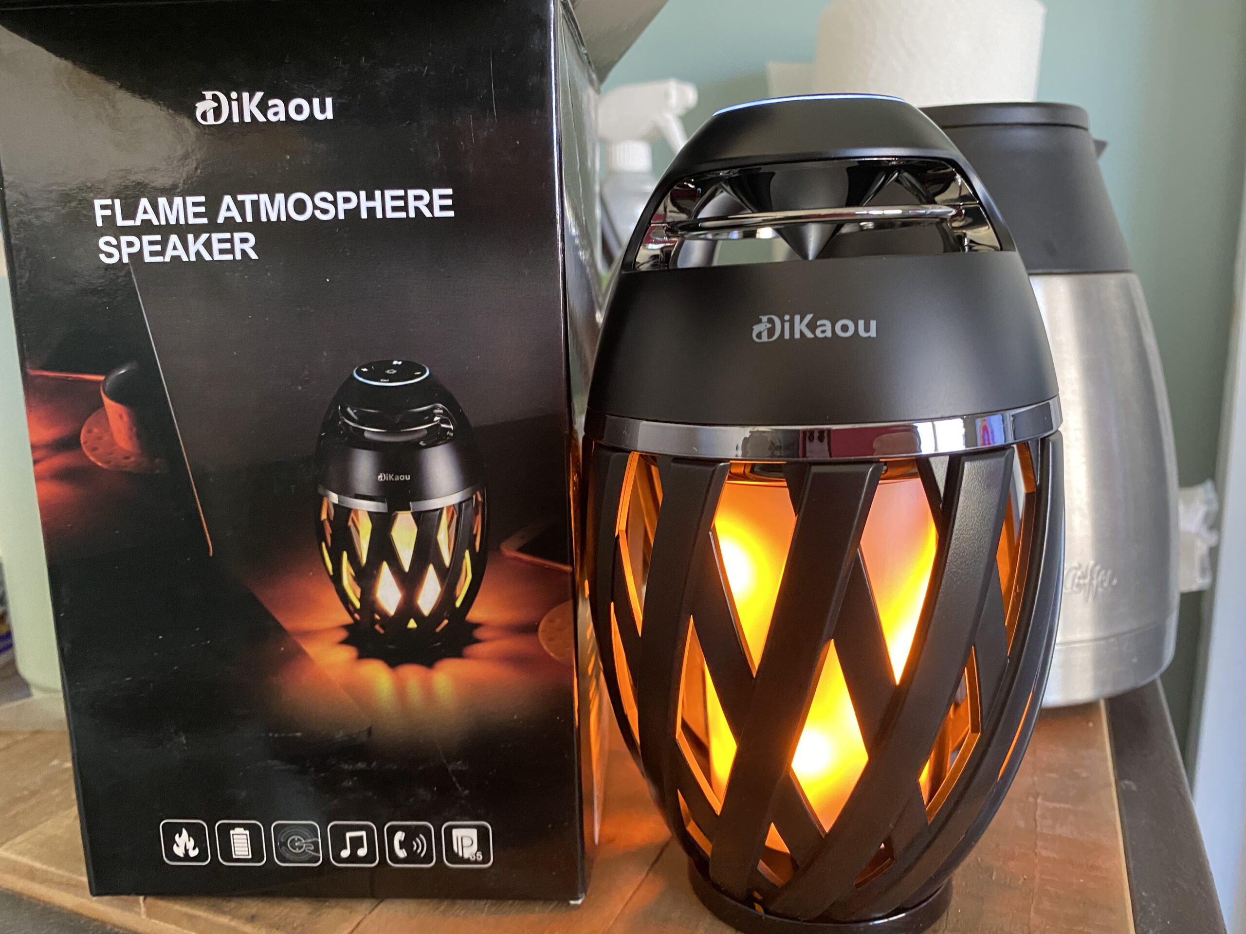 LED Flame Outdoor Table Lamp Torch Table Lamp with Blutooth Speaker, Rechargeable Ambience Lantern with Flickers Warm Light for Patio/Porch/Home Decor, Best Gift for Men Women Teens Kids Customer Review LED Flame Outdoor Table Lamp Torch Table Lamp with Blutooth Speaker, Rechargeable Ambience Lantern with Flickers Warm Light for Patio/Porch/Home Decor, Best Gift for Men Women Teens Kids - Customer Photo 3