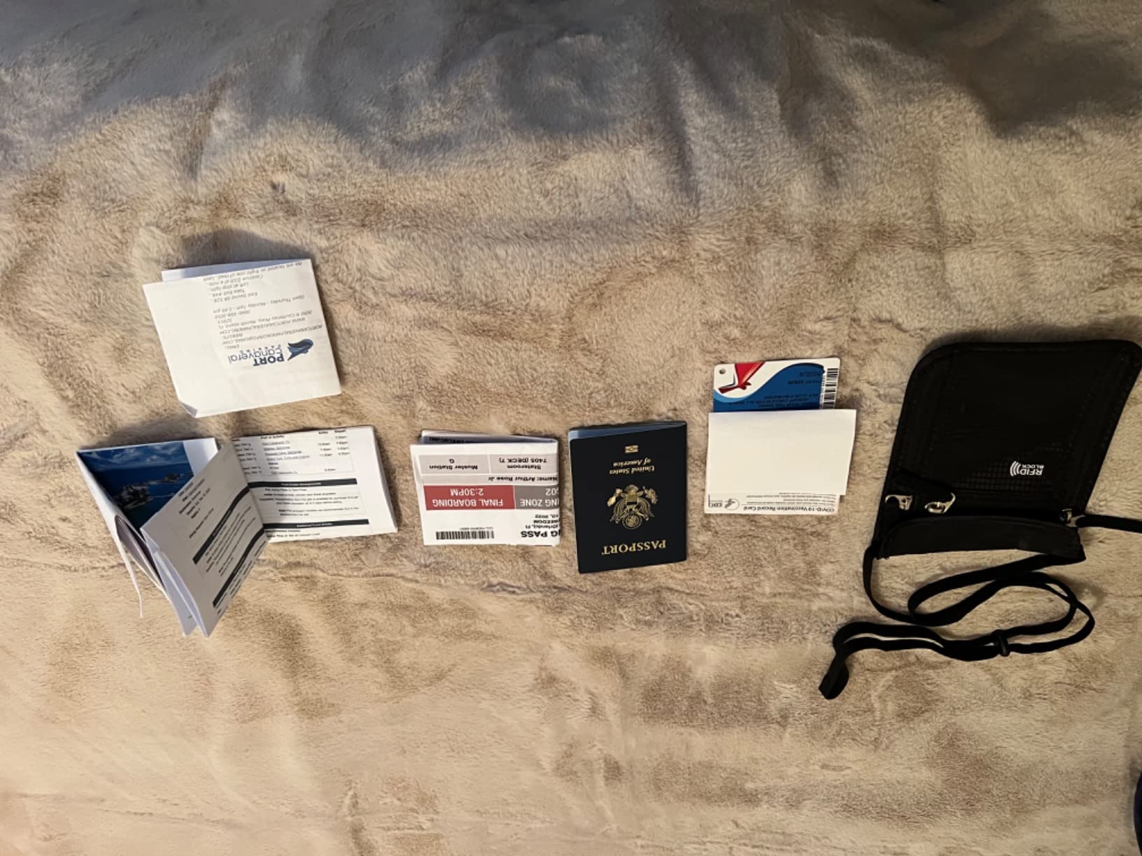 Travel Pouch Neck Wallet Family Passport Holder Organizer Case with RFID Blocking - Customer Photo 2