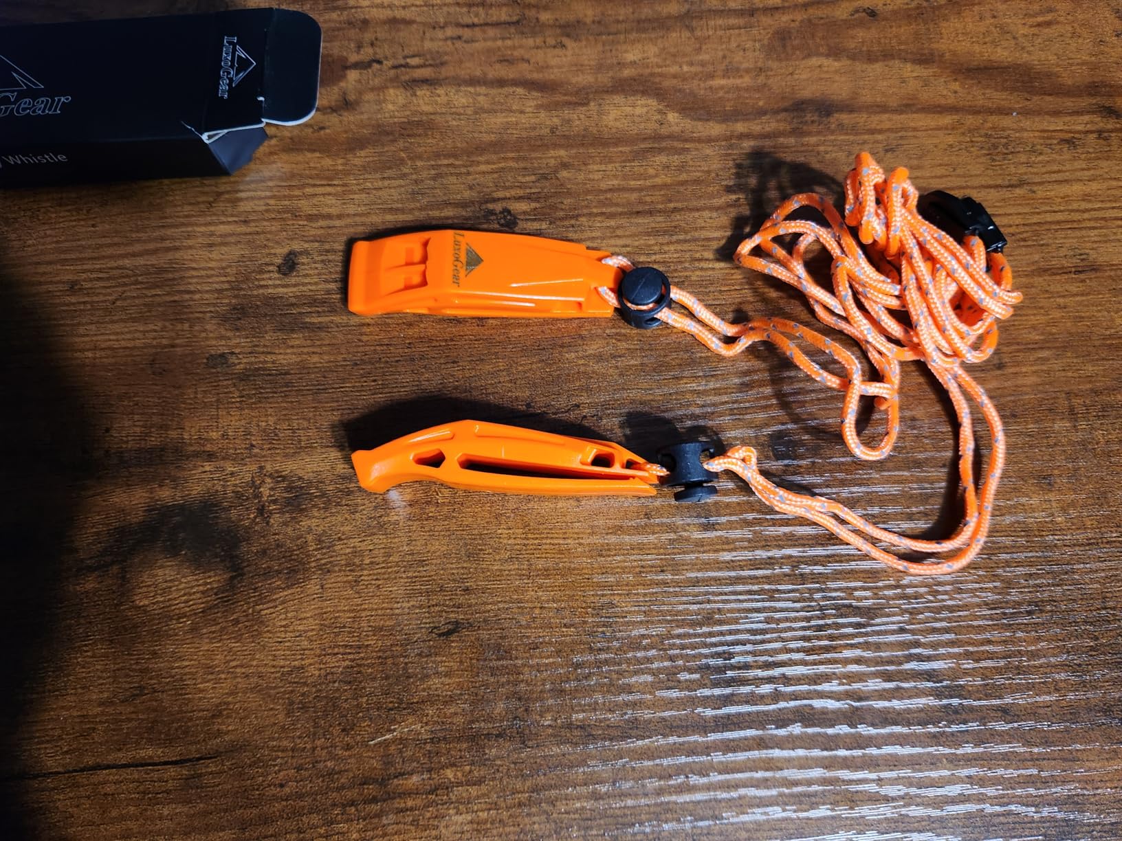 Emergency Whistles with Lanyard Safety Whistle Survival Shrill Loud Blast for Kayak Life Vest Jacket Boating Fishing Boat Camping Hiking Hunting Rescue Signaling Kids Lifeguard Plastic 2 Pack - Customer Photo 2