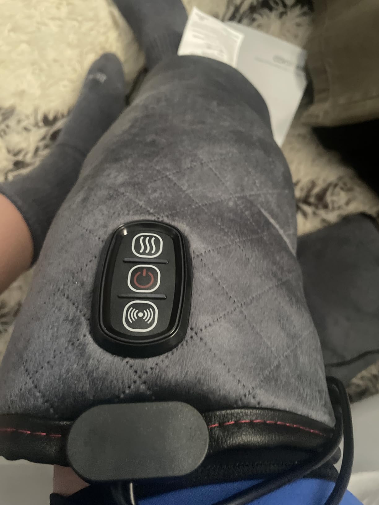 COMFIER Heated Knee Massager with Heating Pad for Knee,FSA Eligible HSA,Christmas Gifts for Dad Mom Men Women,Soothing Knee Warmers Wrap for Relaxation,Heated Knee Pad for Men Women Seniors - Customer Photo 1