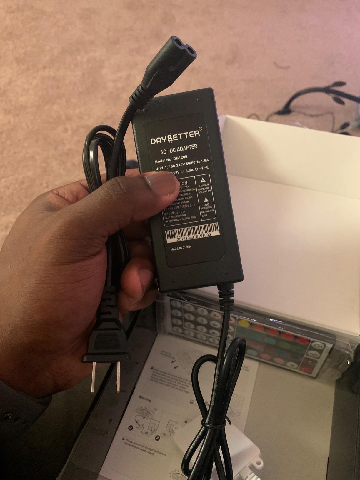 DAYBETTER Led Strip Lights 32.8 ft RGB Color Changing Lights Strip for Bedroom, Desk, Home Decoration, with Remote and Power Supply - Customer Photo 1