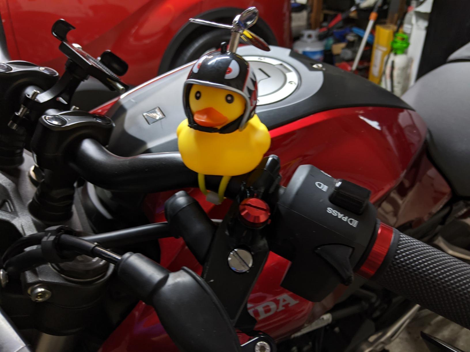 NEKRASH Duck Bike Bell, Rubber Duck Bicycle Accessories with LED Light, Cute Propeller Handlebar Bicycle Horns for Kids Toddler Children Adults Sport Outdoor - Customer Photo 2