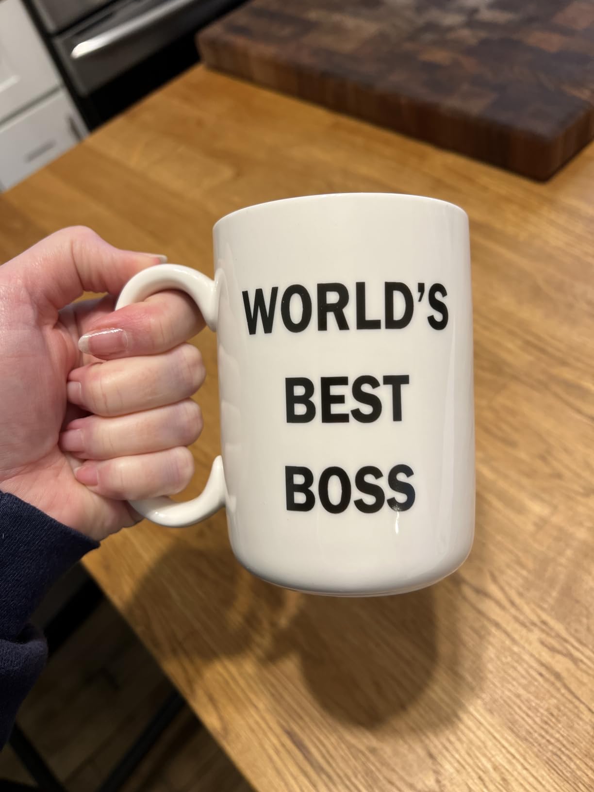 Dunder Mifflin (The Office) World's Best Boss TV Television Show Ceramic Mug Coffee (Tea, Cocoa) 15 OZ Mug, Official Michael Scott Mug As Seen On The Office Customer Review Dunder Mifflin (The Office) World's Best Boss TV Television Show Ceramic Mug Coffee (Tea, Cocoa) 15 OZ Mug, Official Michael Scott Mug As Seen On The Office - Customer Photo 1