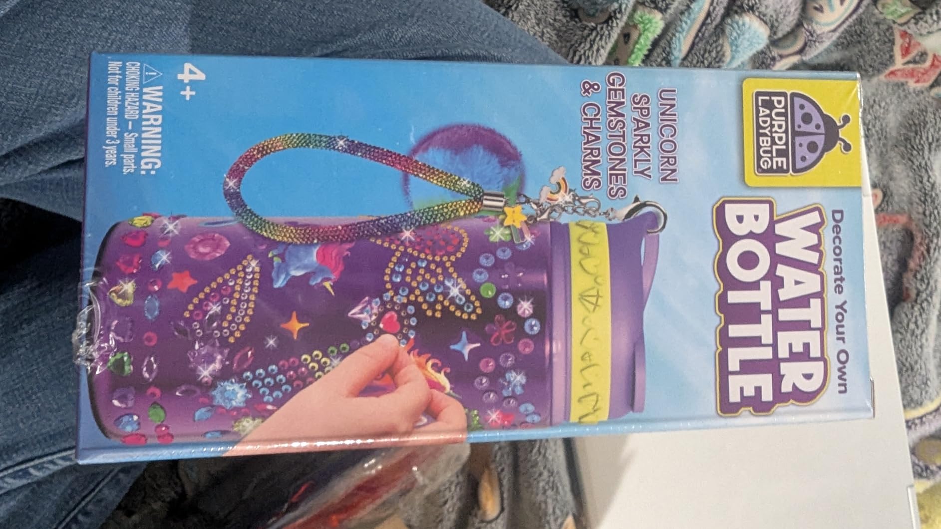 PURPLE LADYBUG Decorate Your Own Water Bottle Kit for Girls - Gifts for Ages 5 6 7 8 9 10 Year Old Girl Birthday, Girl Christmas Gifts Unicorn Toys Crafts Kids Ages 6-12 - Customer Photo 2