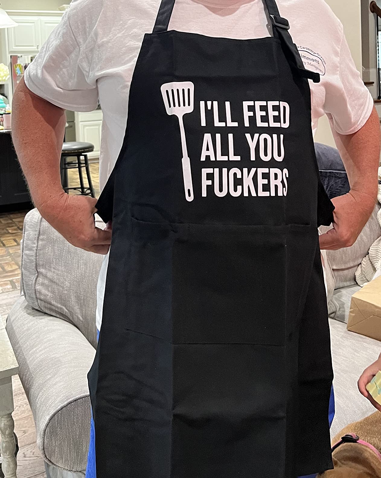 Miracu Funny Cooking Aprons for Men Women, Funny Dad Gifts for Mens Father, Mom - Fathers Christmas, Birthday Gifts for Dad Step Brother Boyfriend Husband, Cool BBQ Grilling Kitchen Chef Apron - Customer Photo 5