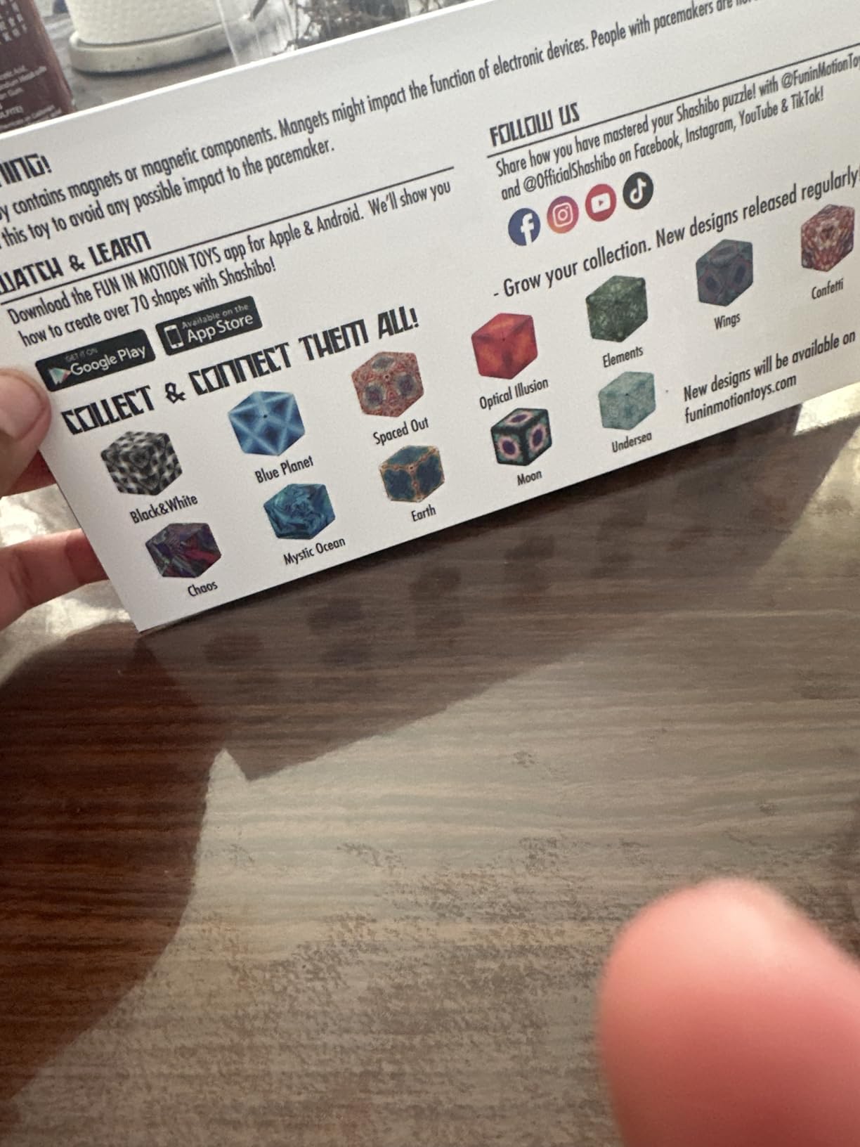 Shashibo Shape Shifting Box - Award-Winning STEM Fidget Toy with Strong Magnets - Fidget Cube Transforms Into 100+ Shapes, Christmas Stocking Stuffers Gift for Kids, Teens, and Adults (Spaced Out) - Customer Photo 2