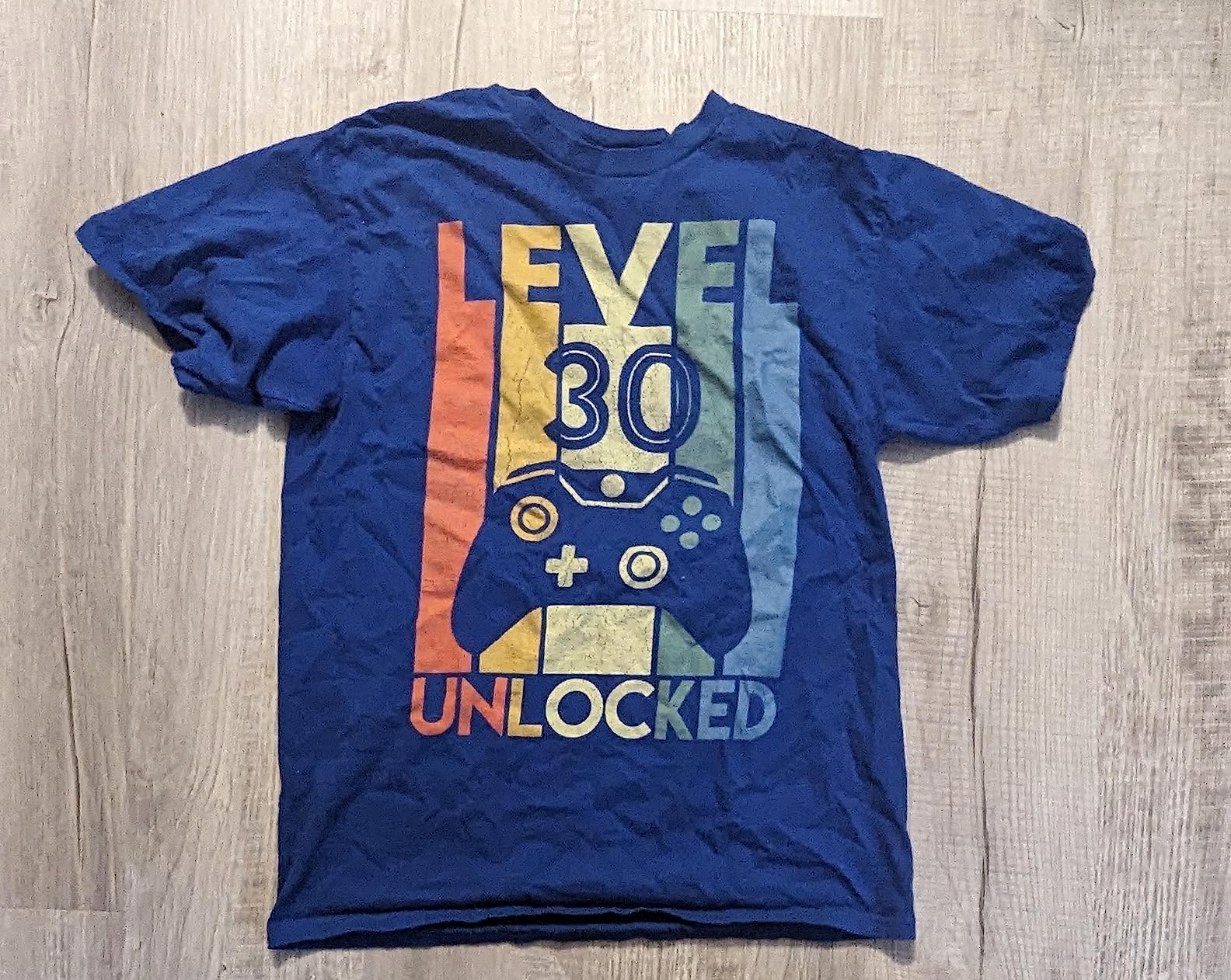 Level 30 Unlocked Funny Video Gamer 30th Birthday Gift T-Shirt - Customer Photo 1