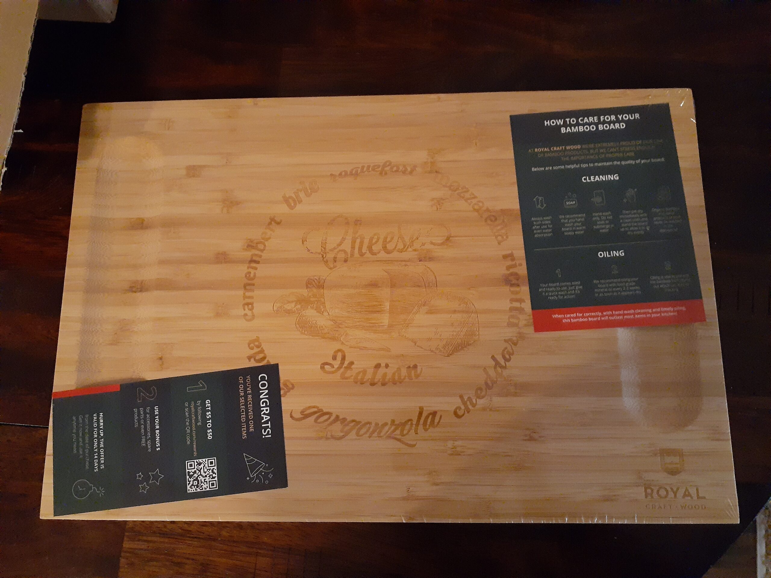 ROYAL CRAFT WOOD Premium Bamboo Charcuterie Board Set - Cheese Platter & Serving Tray & Serving Utensils - Perfect Housewarming Gift, Wedding, Bridal Shower Gift - Ideal for Entertaining and New Home - Customer Photo 1