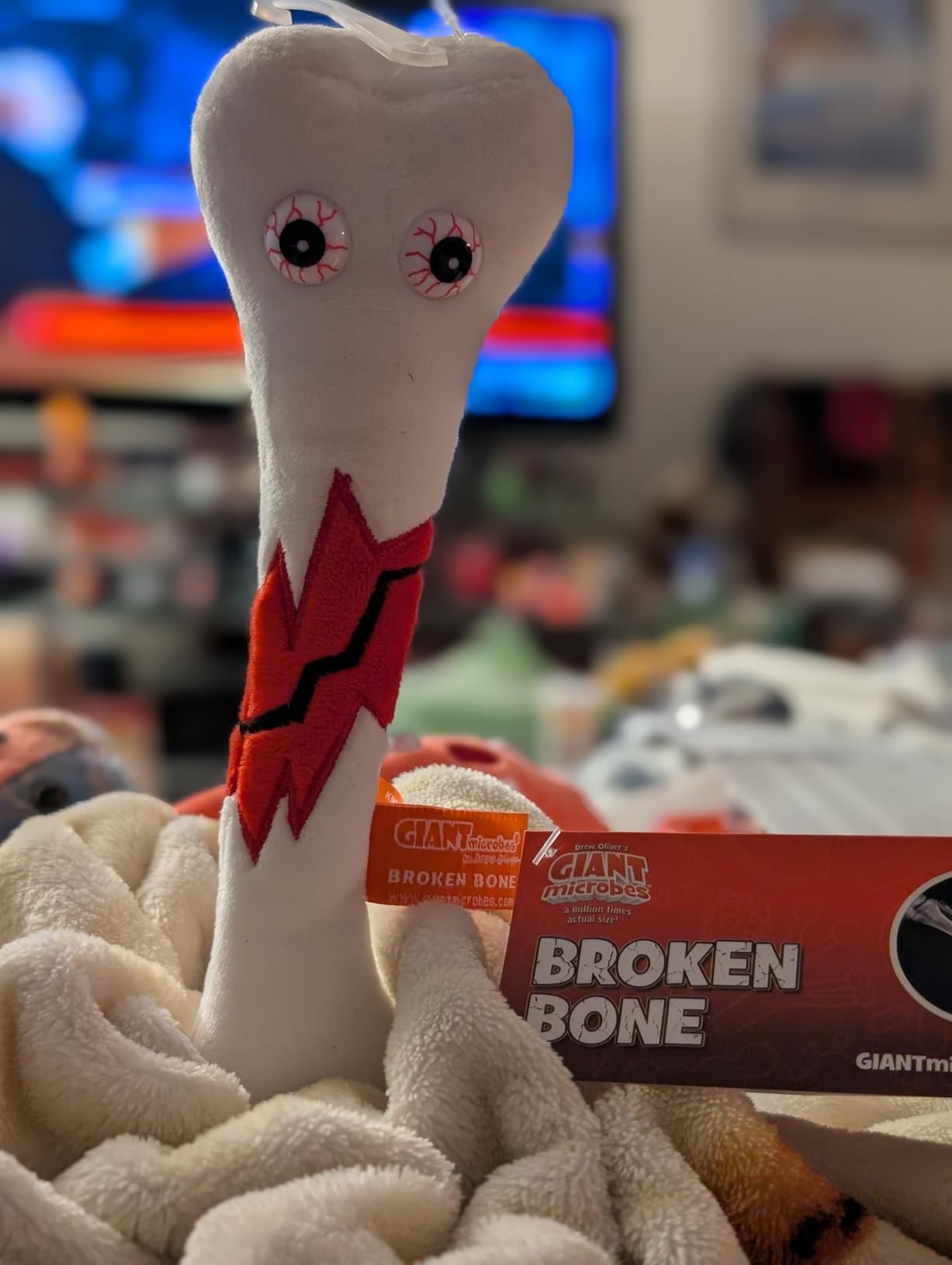 GIANT MICROBES Broken Bone Plush, Funny Orthopedic Surgeon Gifts, Get Well Soon Stuffed Animal, Emotional Support Plush, Orthopedics Model Toy, Broken Leg Care Gifts - Customer Photo 3